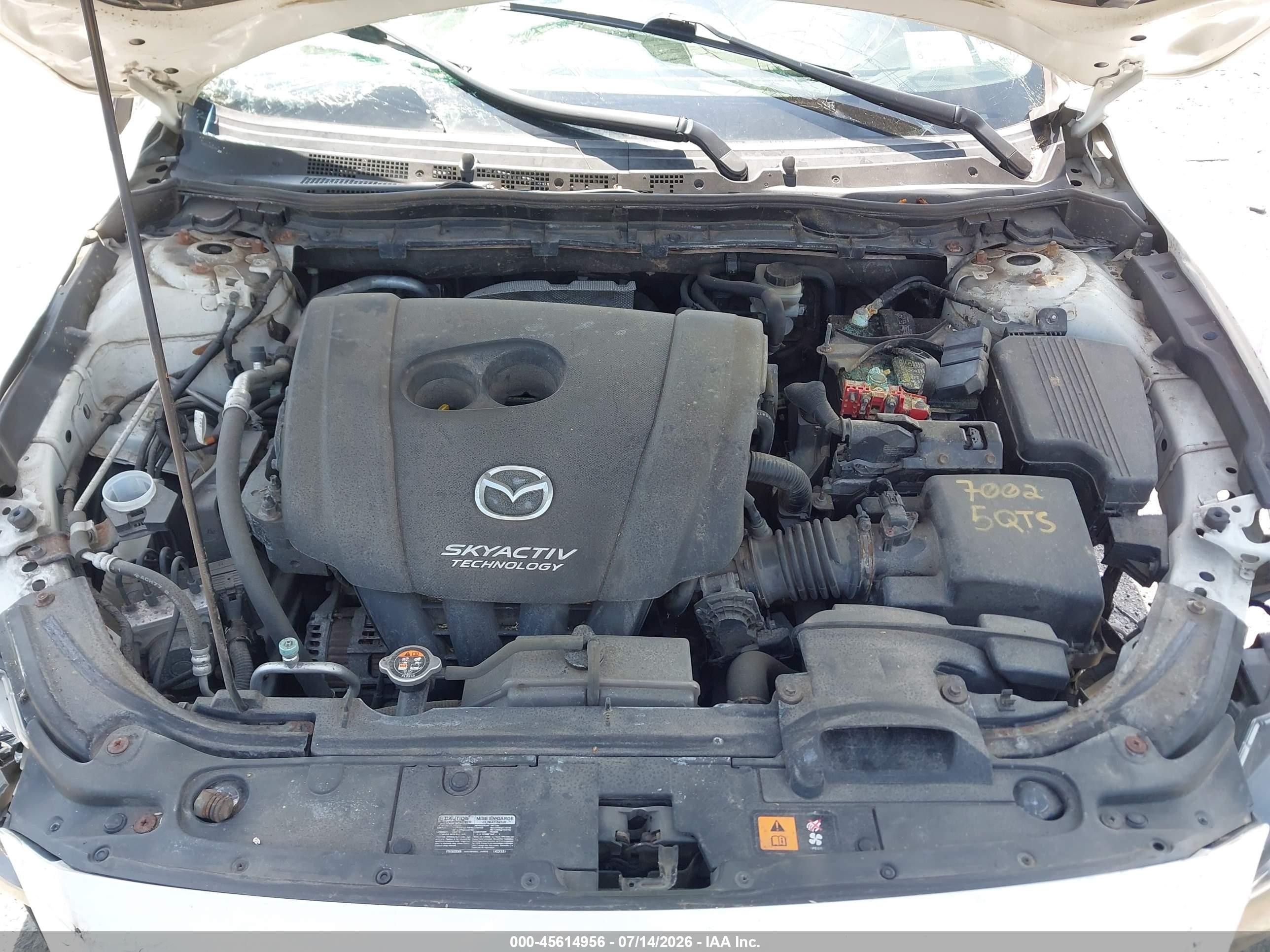 2015 Mazda Mazda6 I Touring Белый vin: JM1GJ1V69F1163036