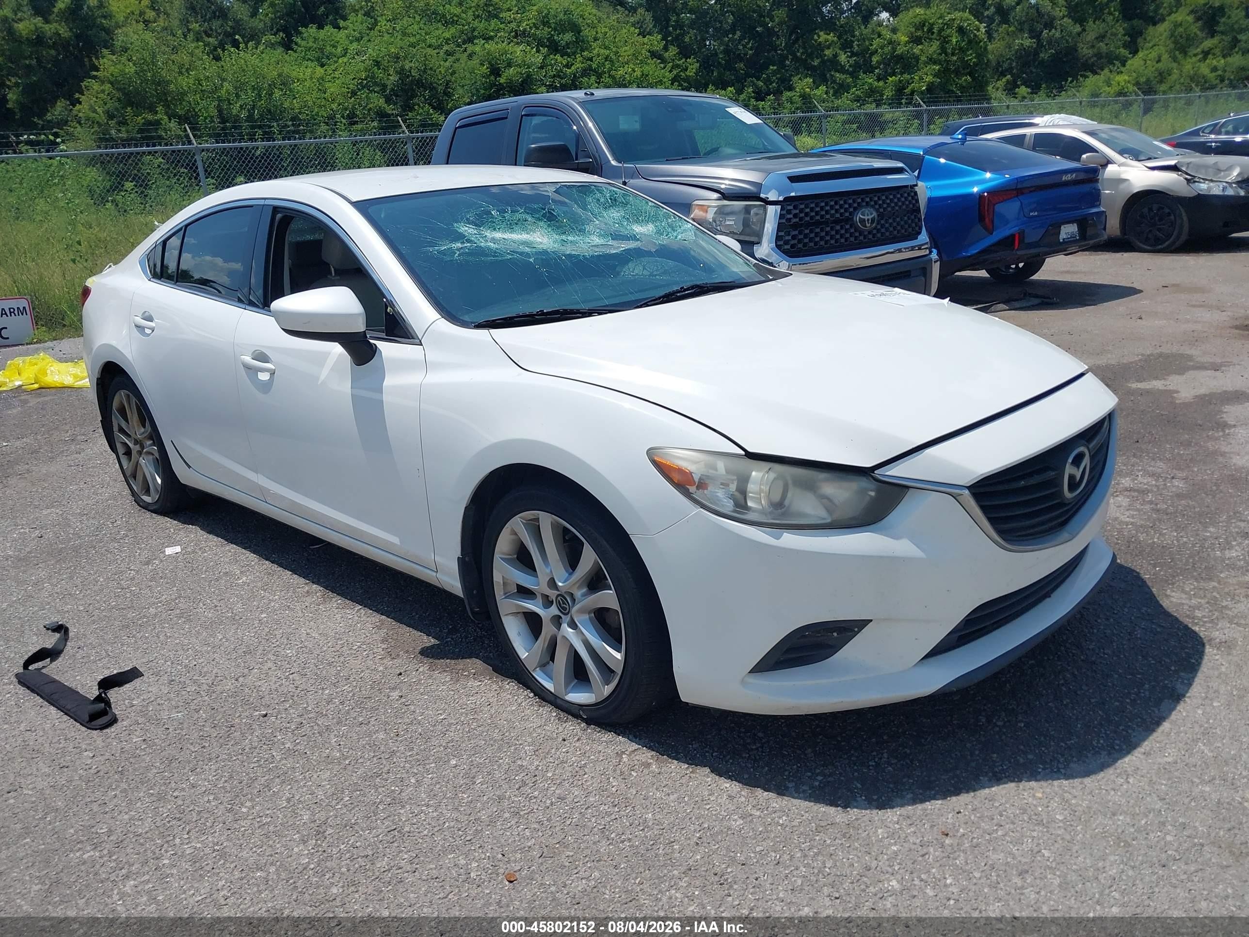 2014 Mazda Mazda6 I Touring Белый vin: JM1GJ1V6XE1122977