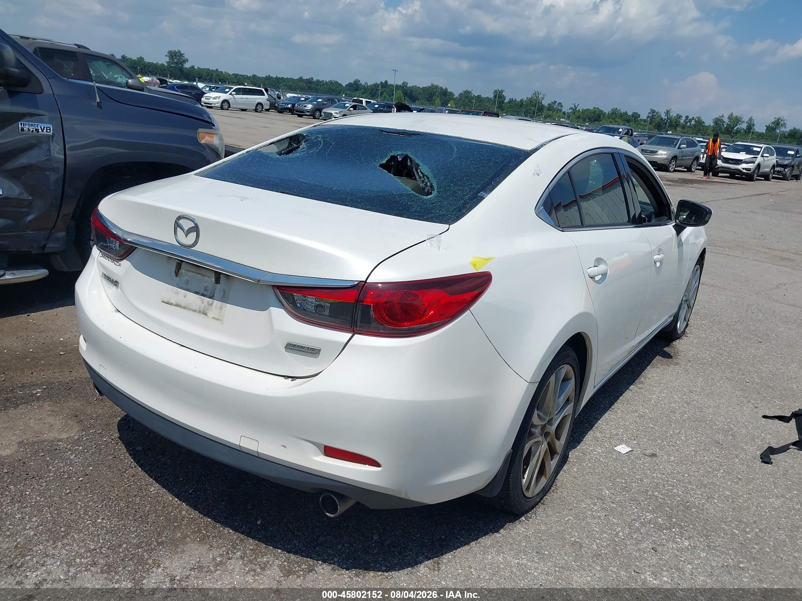 2014 Mazda Mazda6 I Touring White vin: JM1GJ1V6XE1122977