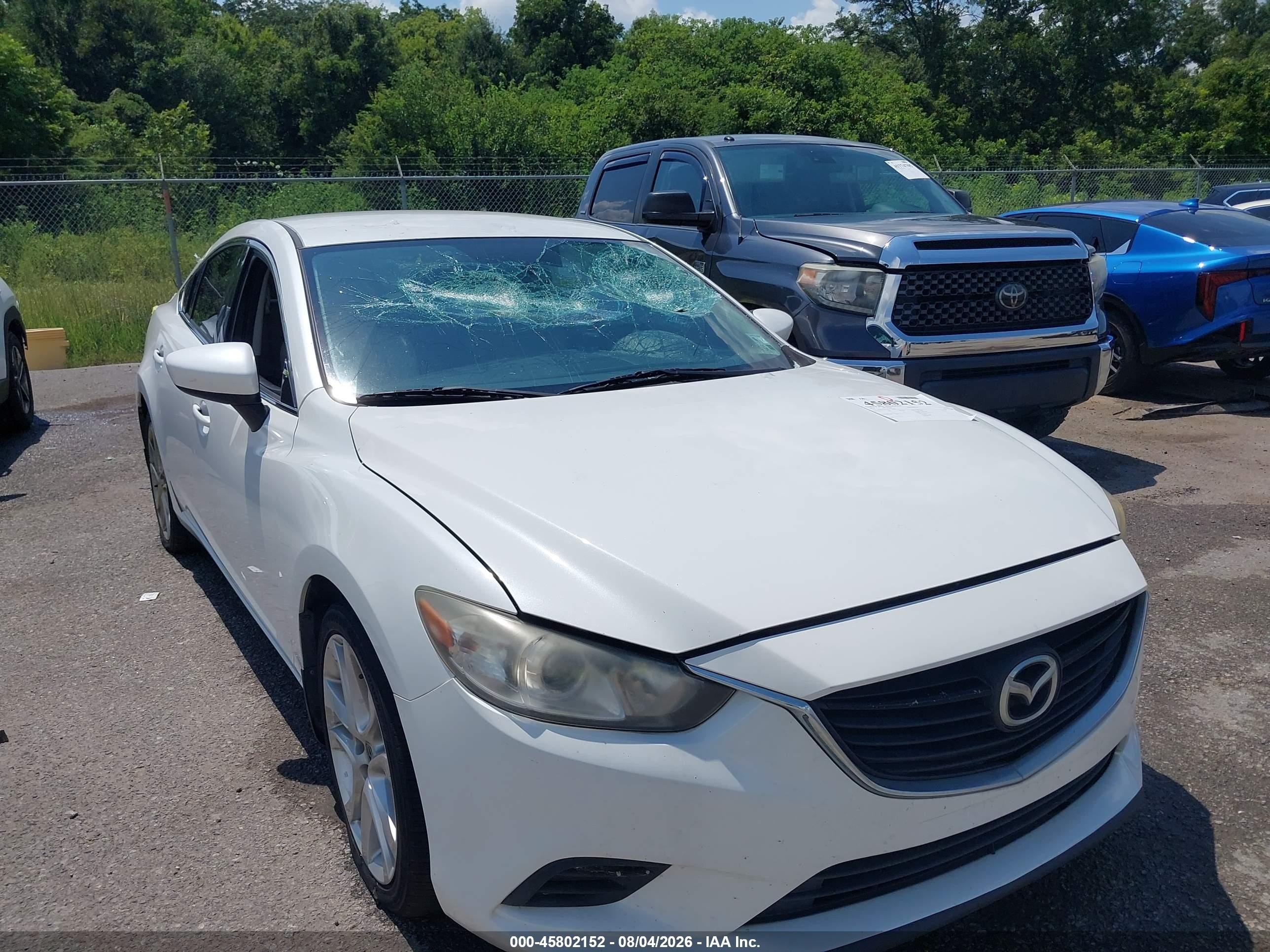 2014 Mazda Mazda6 I Touring White vin: JM1GJ1V6XE1122977