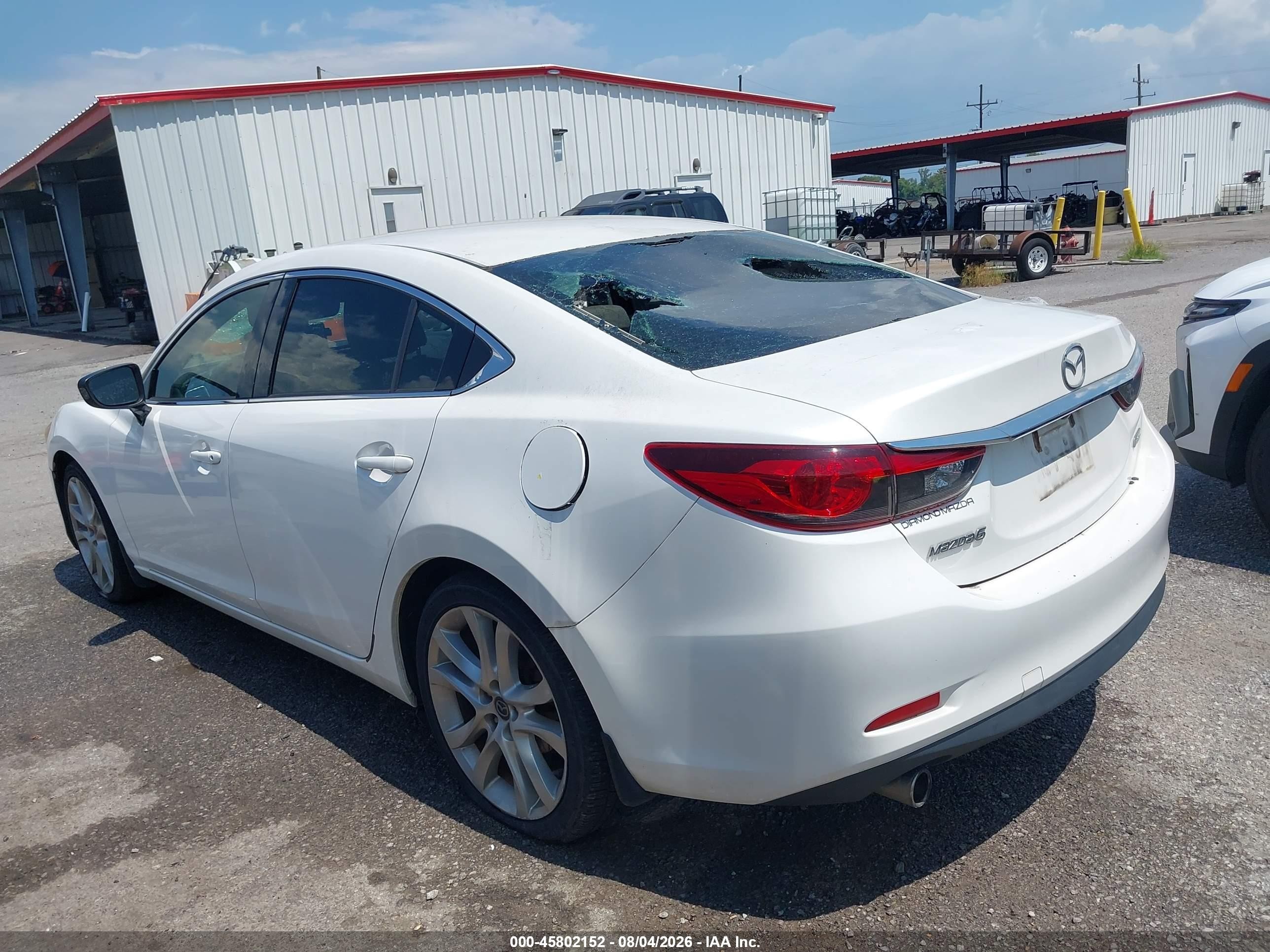 2014 Mazda Mazda6 I Touring White vin: JM1GJ1V6XE1122977