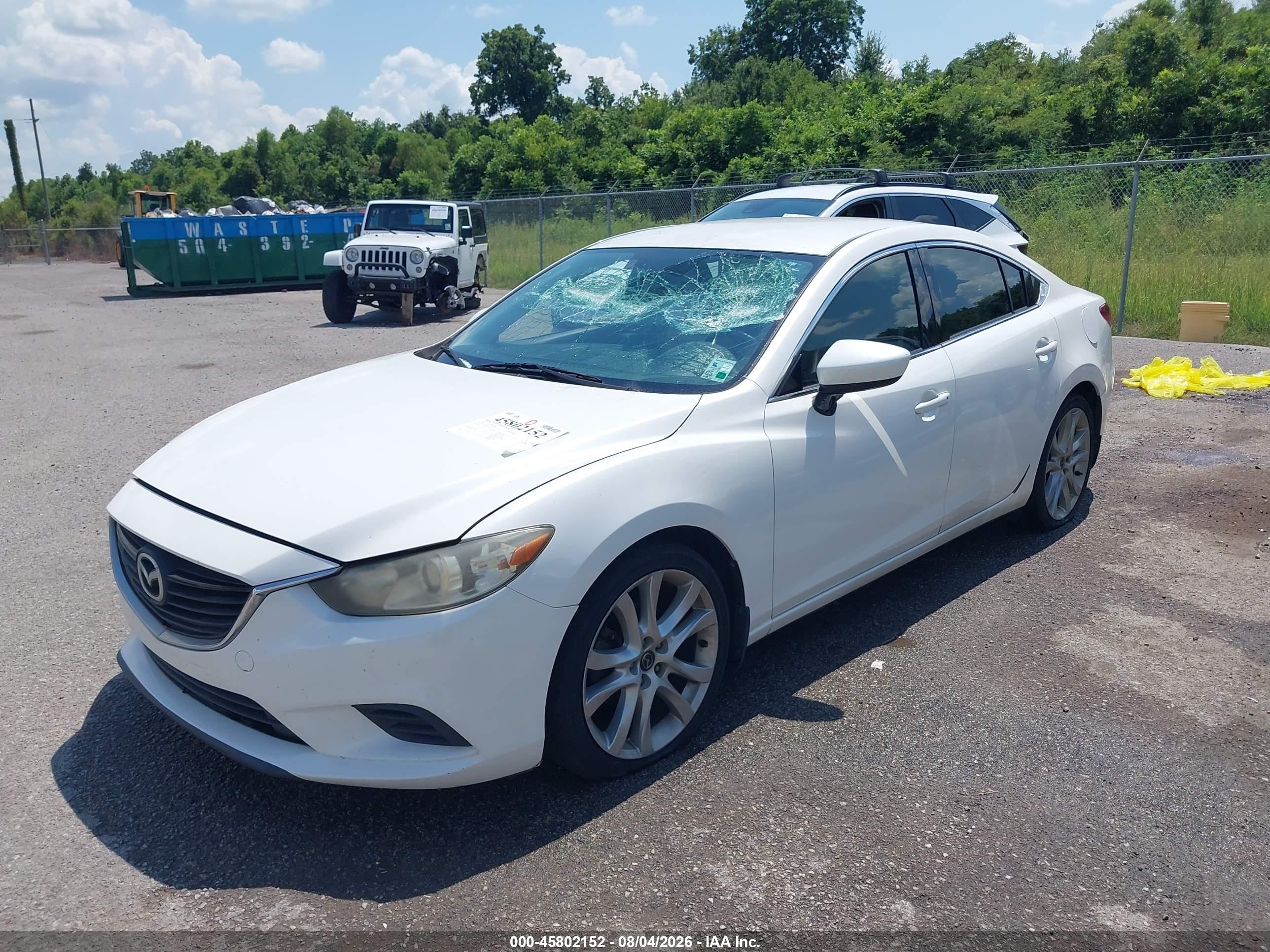 2014 Mazda Mazda6 I Touring White vin: JM1GJ1V6XE1122977
