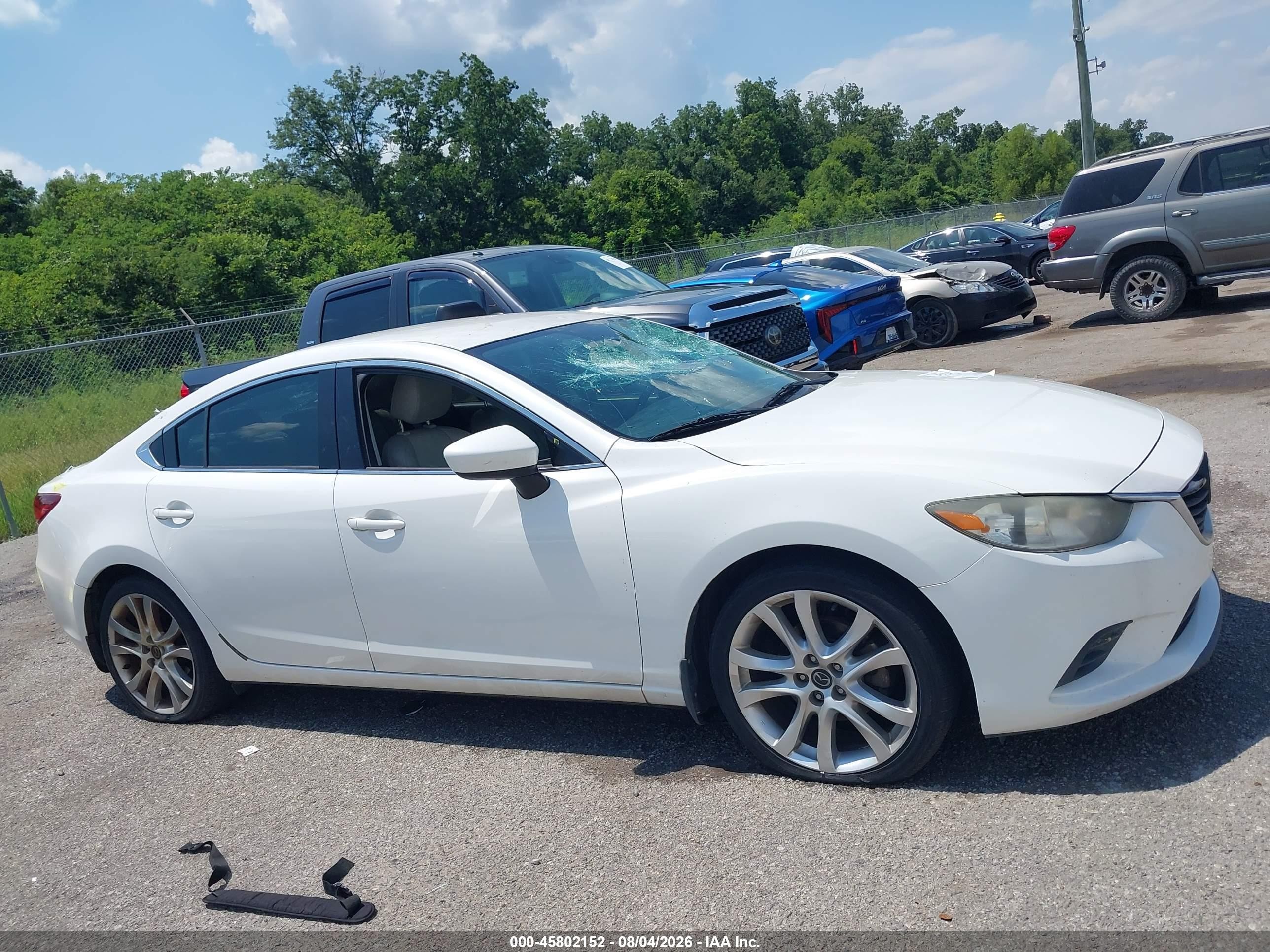 2014 Mazda Mazda6 I Touring White vin: JM1GJ1V6XE1122977