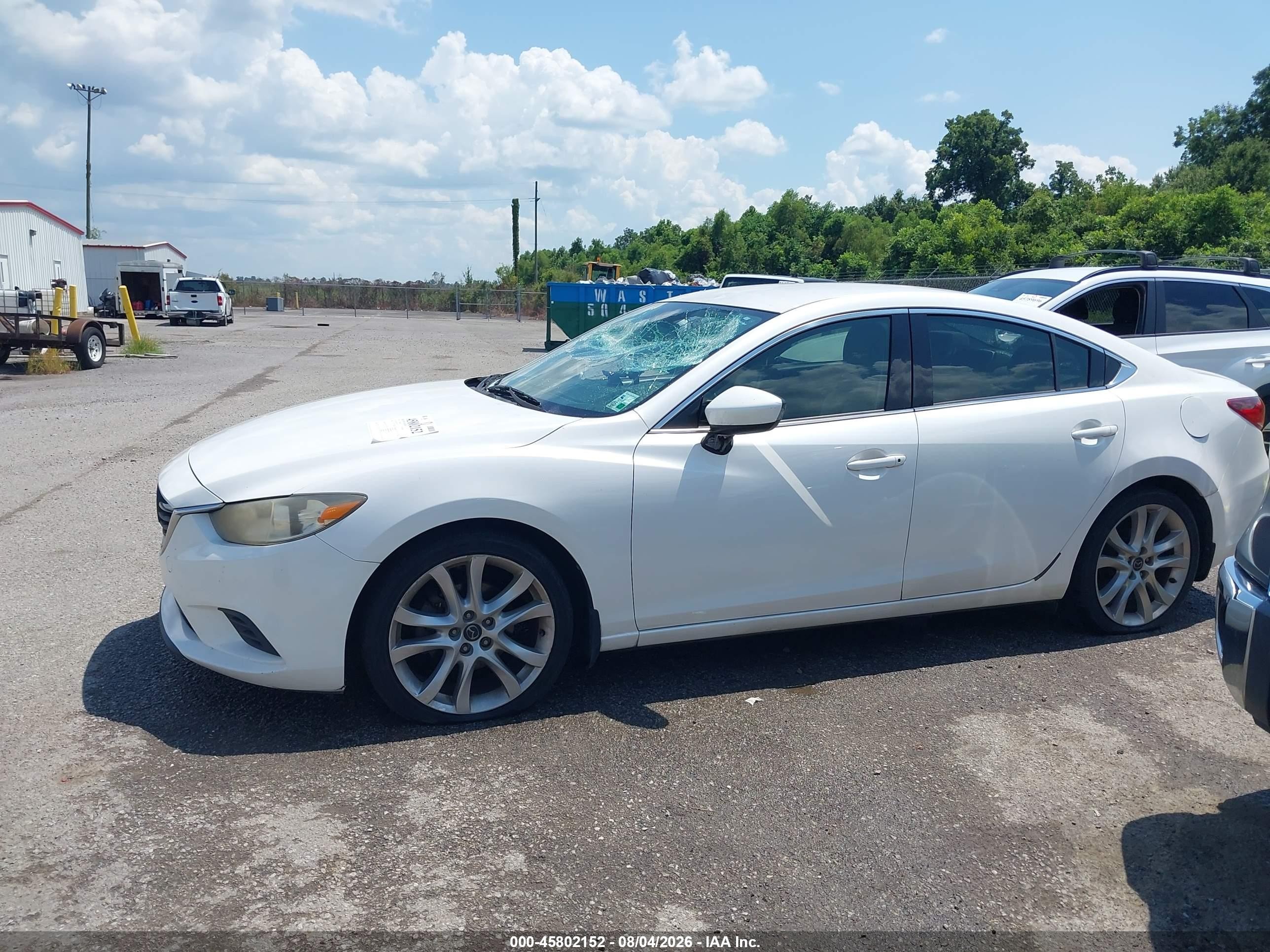 2014 Mazda Mazda6 I Touring White vin: JM1GJ1V6XE1122977