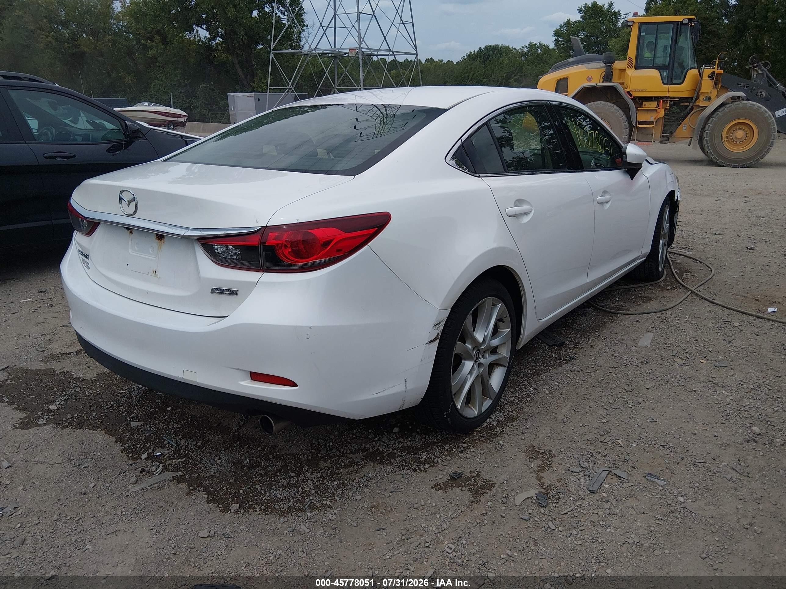 2014 Mazda Mazda6 I Touring White vin: JM1GJ1V6XE1126348