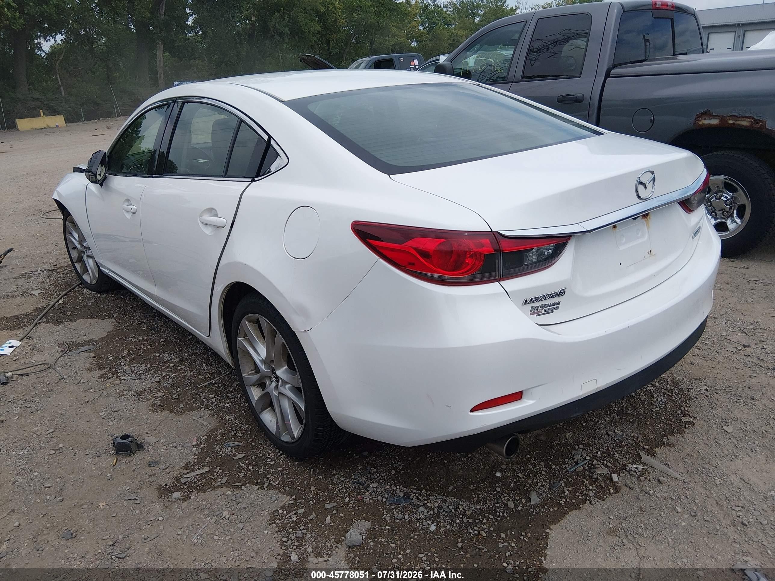 2014 Mazda Mazda6 I Touring White vin: JM1GJ1V6XE1126348