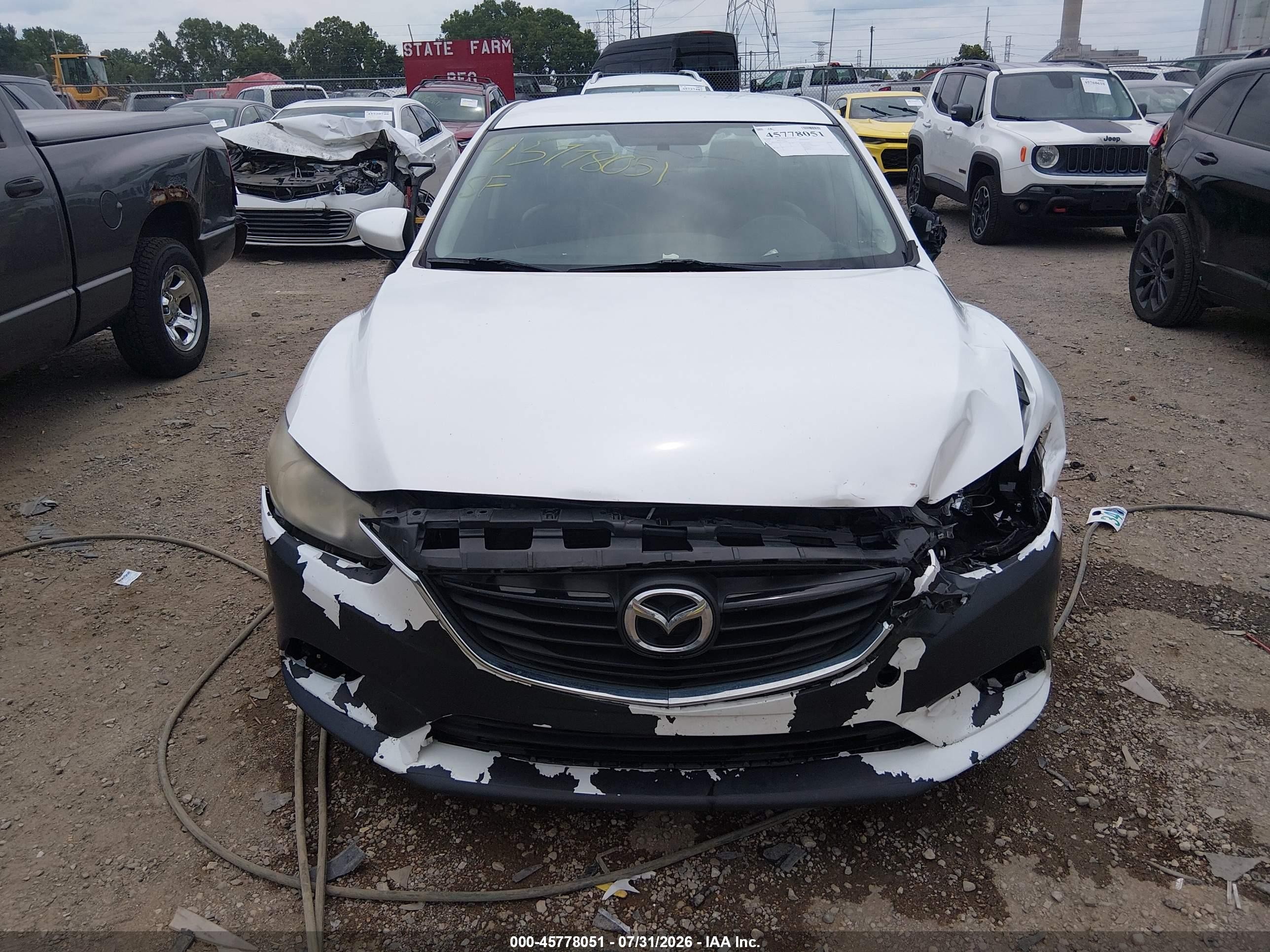 2014 Mazda Mazda6 I Touring White vin: JM1GJ1V6XE1126348