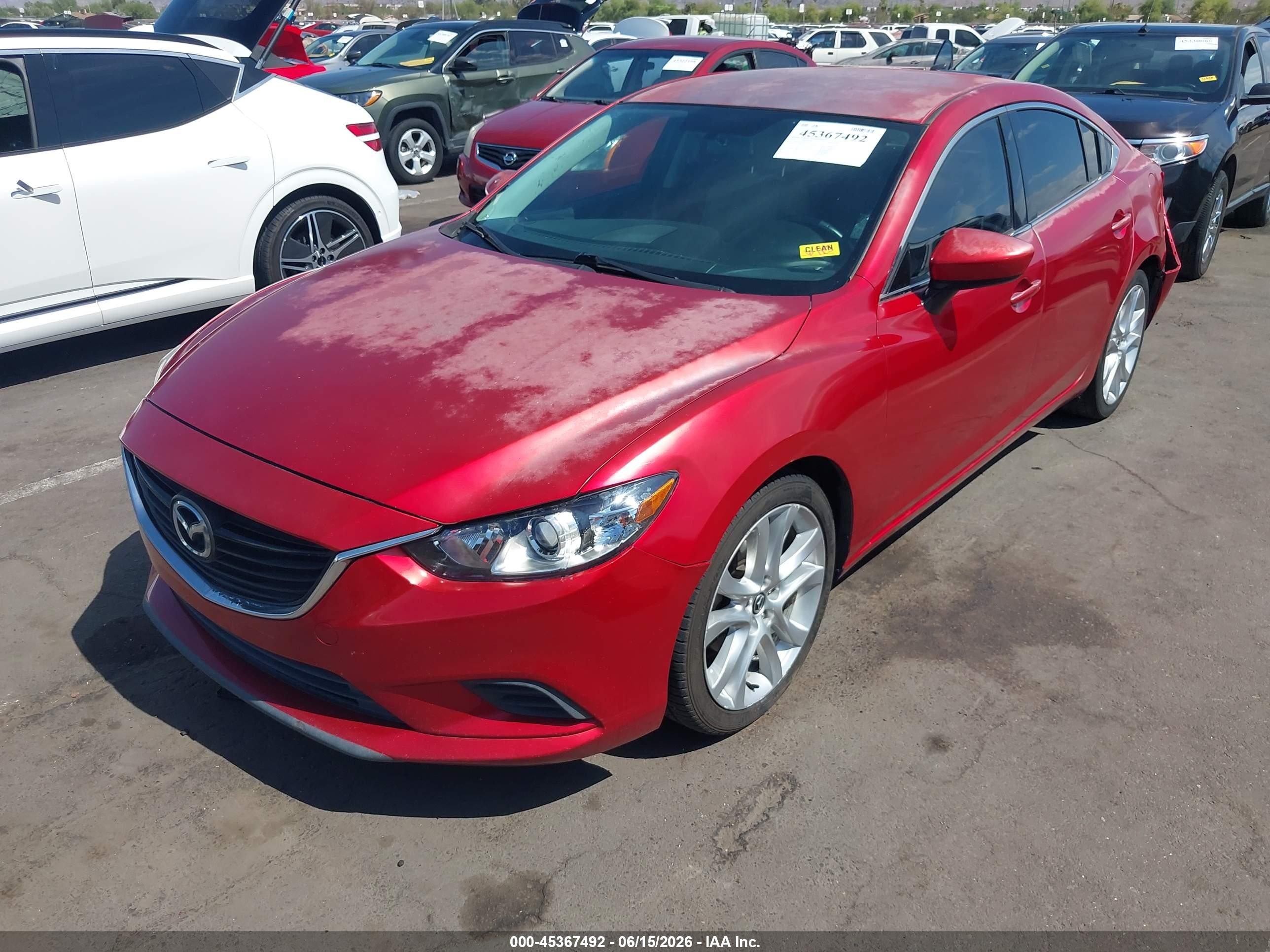 2014 Mazda Mazda6 I Touring Red vin: JM1GJ1V6XE1153517