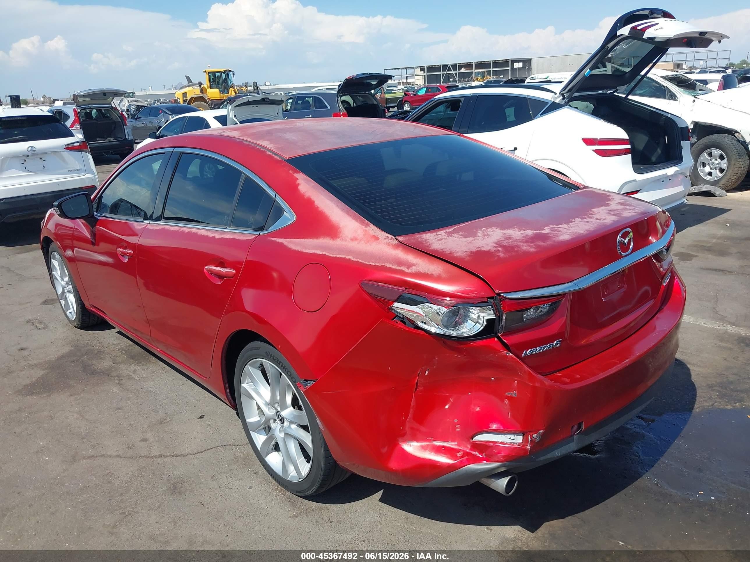 2014 Mazda Mazda6 I Touring Red vin: JM1GJ1V6XE1153517