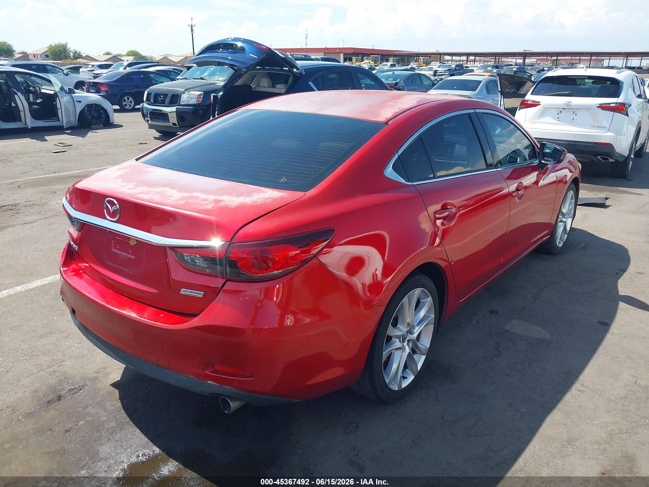 2014 Mazda Mazda6 I Touring Red vin: JM1GJ1V6XE1153517