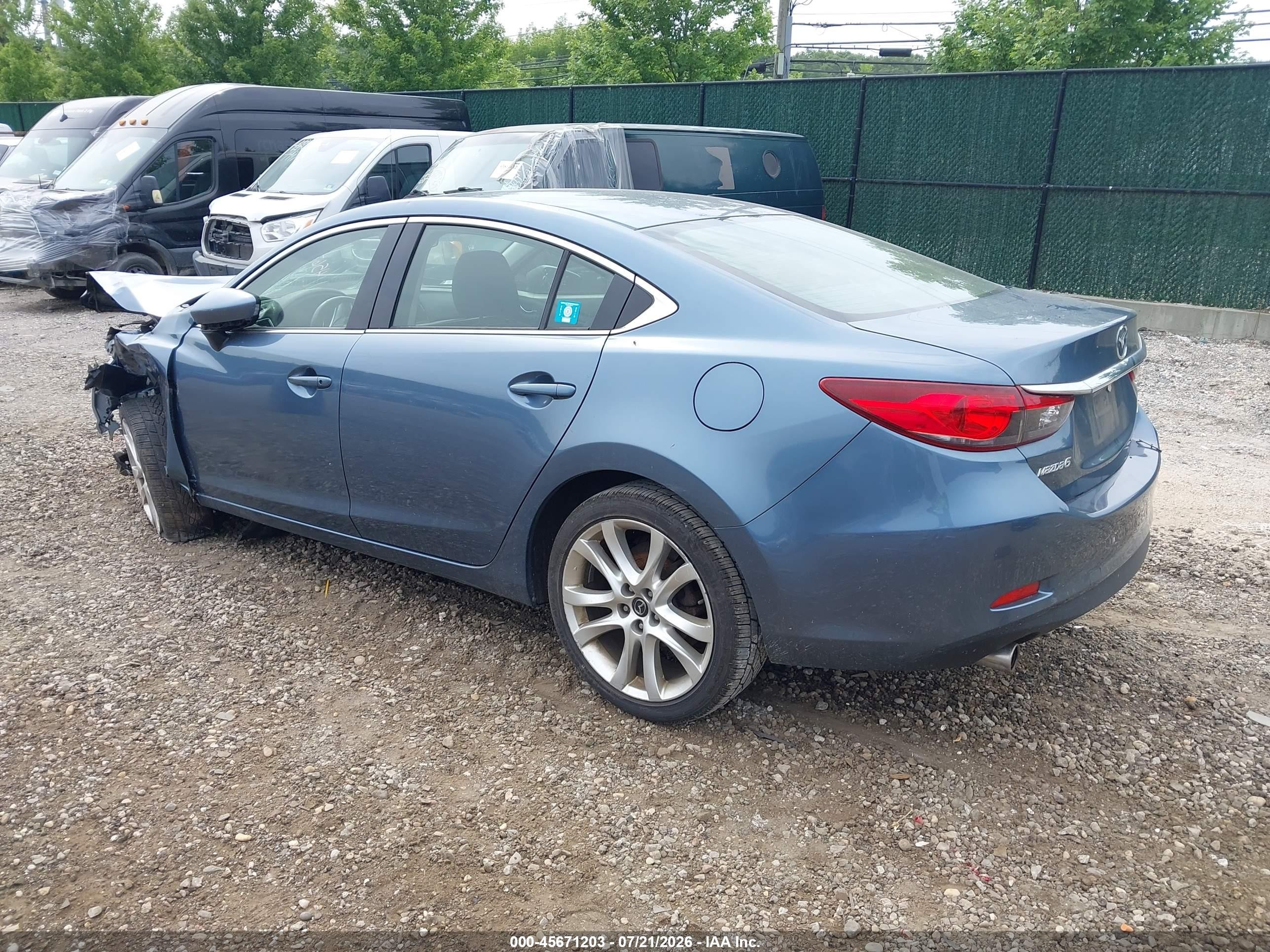 2014 Mazda Mazda6 I Touring Синий vin: JM1GJ1V6XE1161942