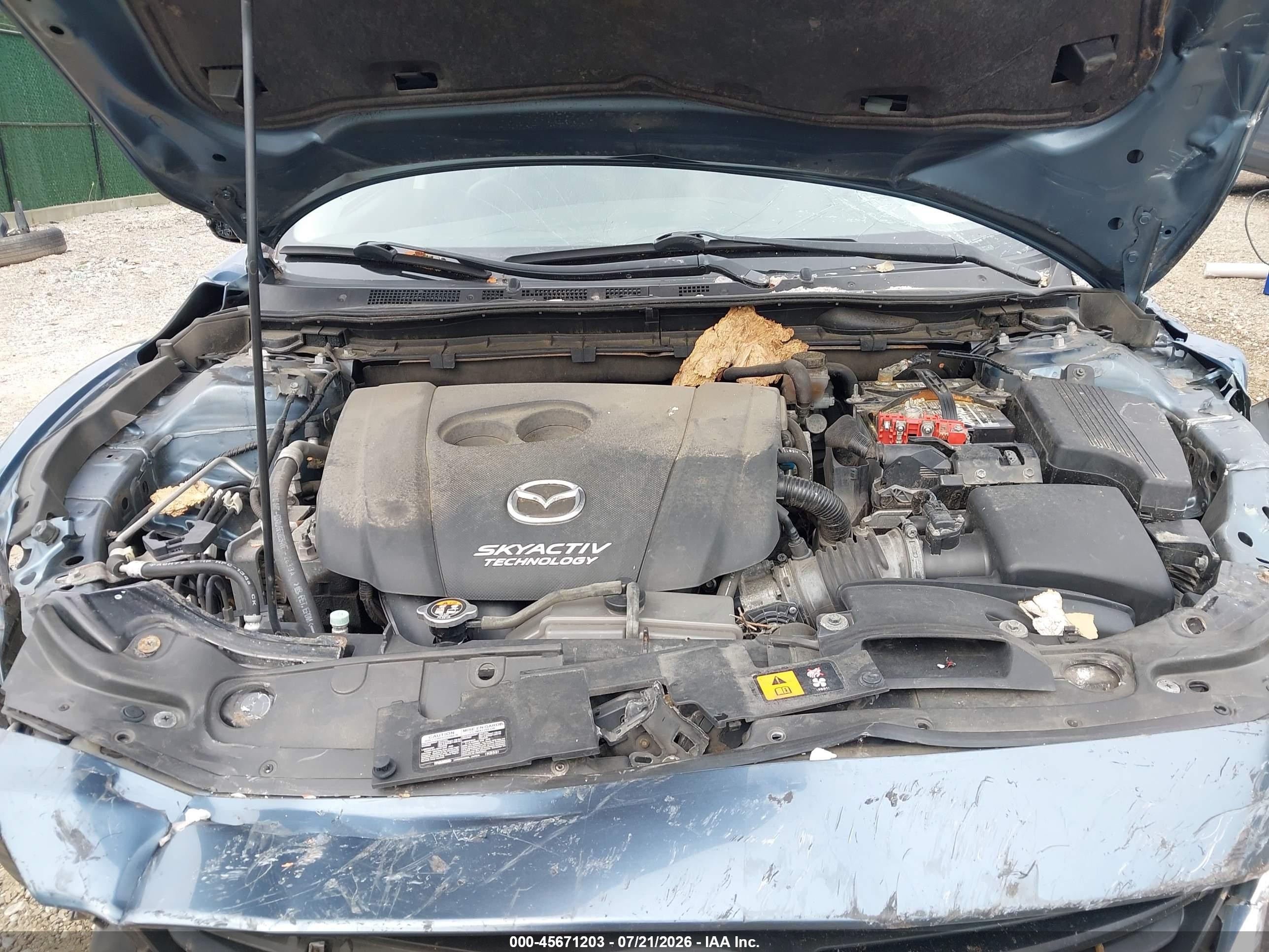 2014 Mazda Mazda6 I Touring Синий vin: JM1GJ1V6XE1161942