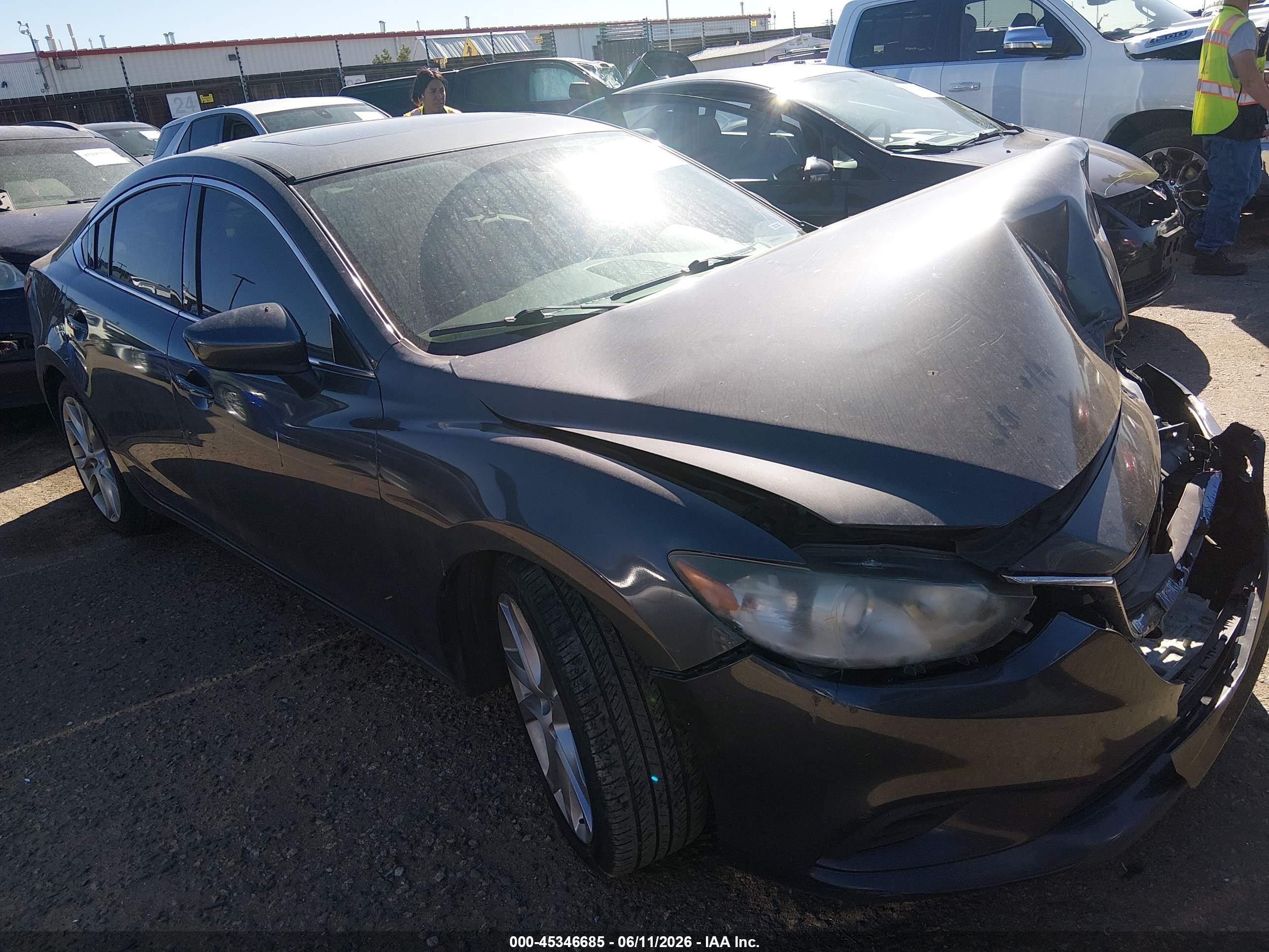 2015 Mazda Mazda6 I Touring Черный vin: JM1GJ1V6XF1164891
