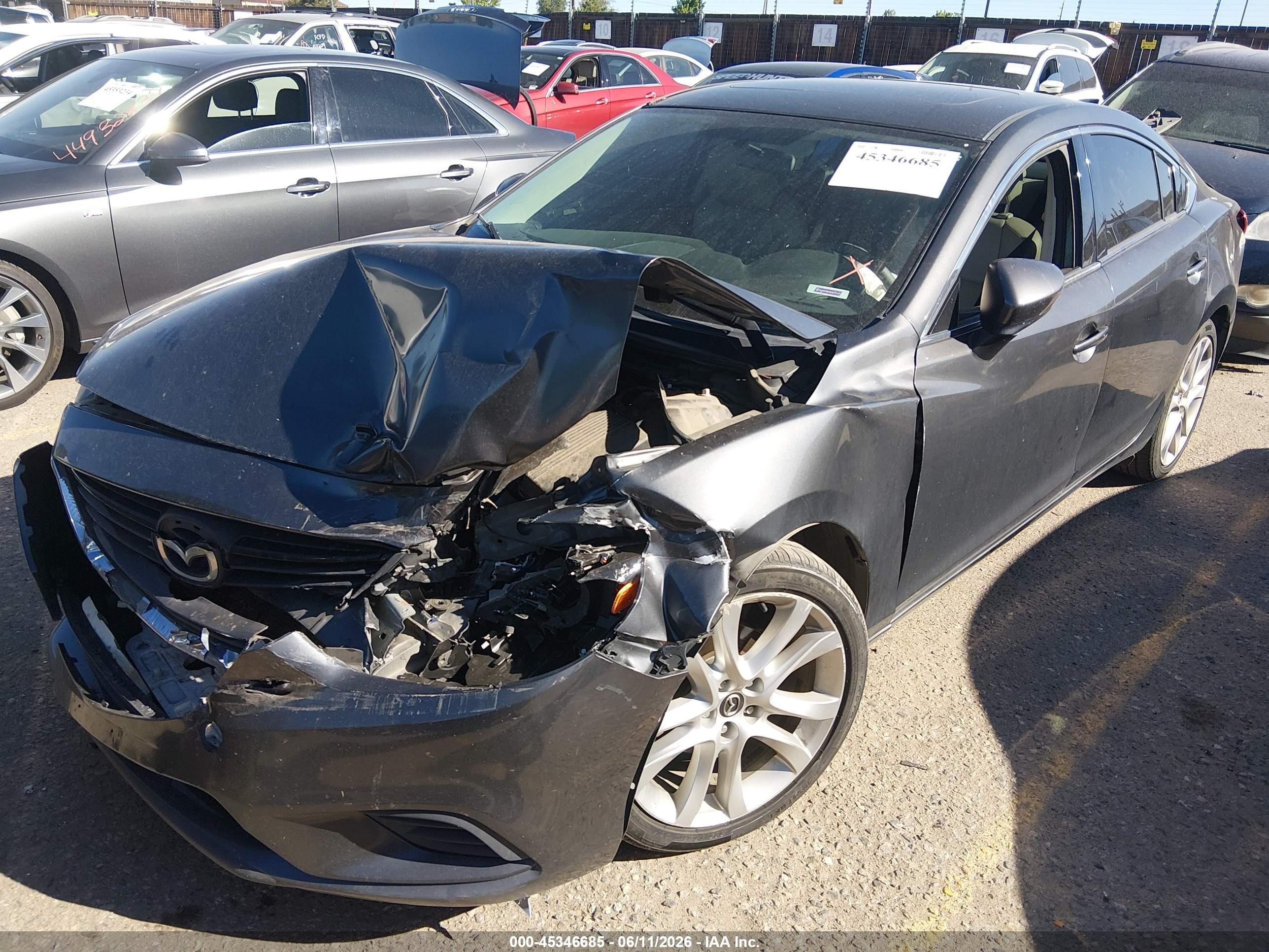 2015 Mazda Mazda6 I Touring Black vin: JM1GJ1V6XF1164891