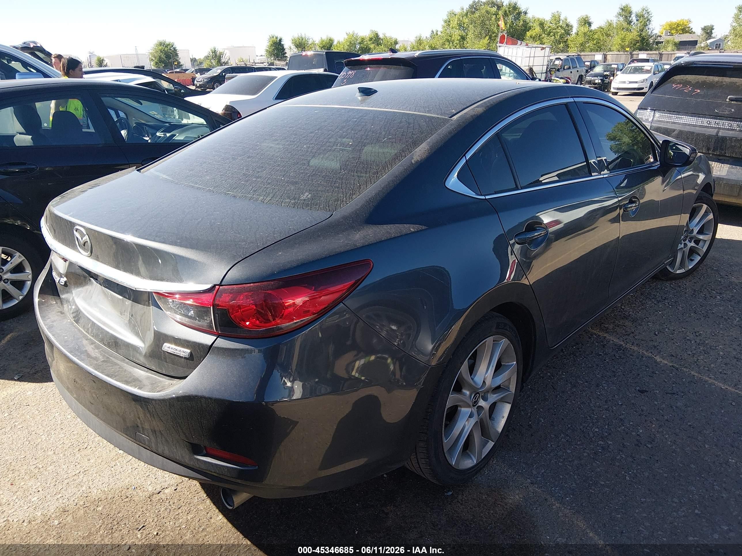 2015 Mazda Mazda6 I Touring Black vin: JM1GJ1V6XF1164891
