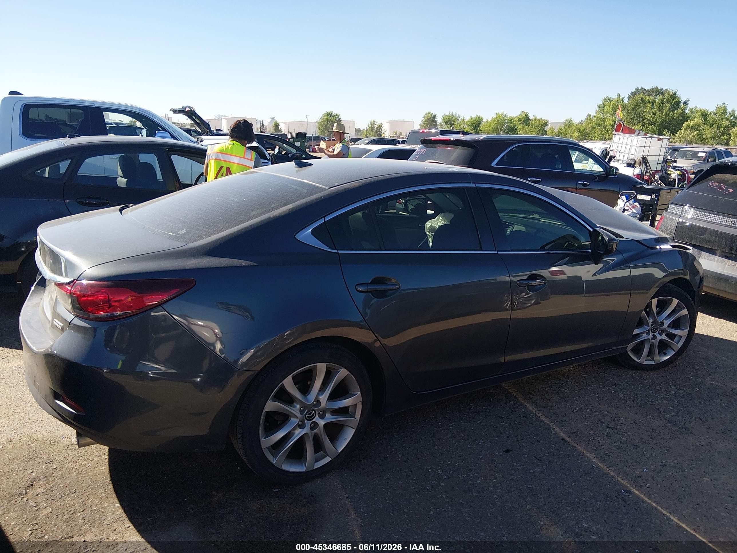 2015 Mazda Mazda6 I Touring Black vin: JM1GJ1V6XF1164891