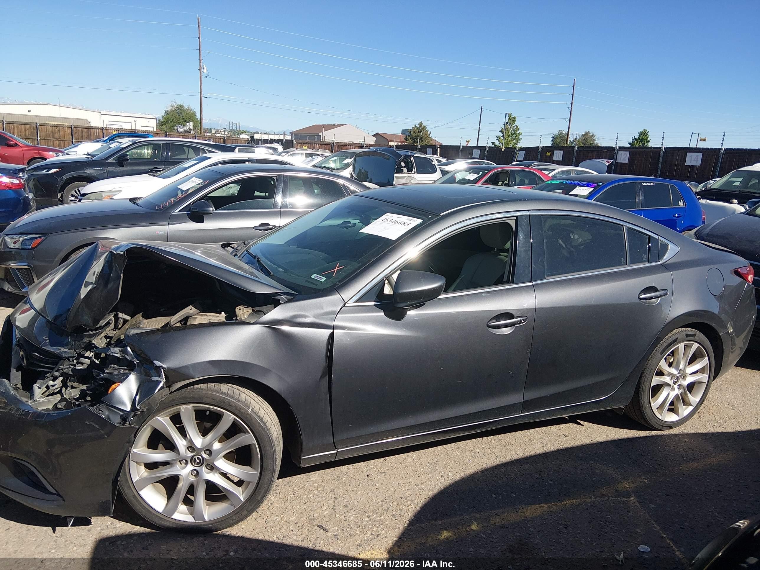 2015 Mazda Mazda6 I Touring Black vin: JM1GJ1V6XF1164891