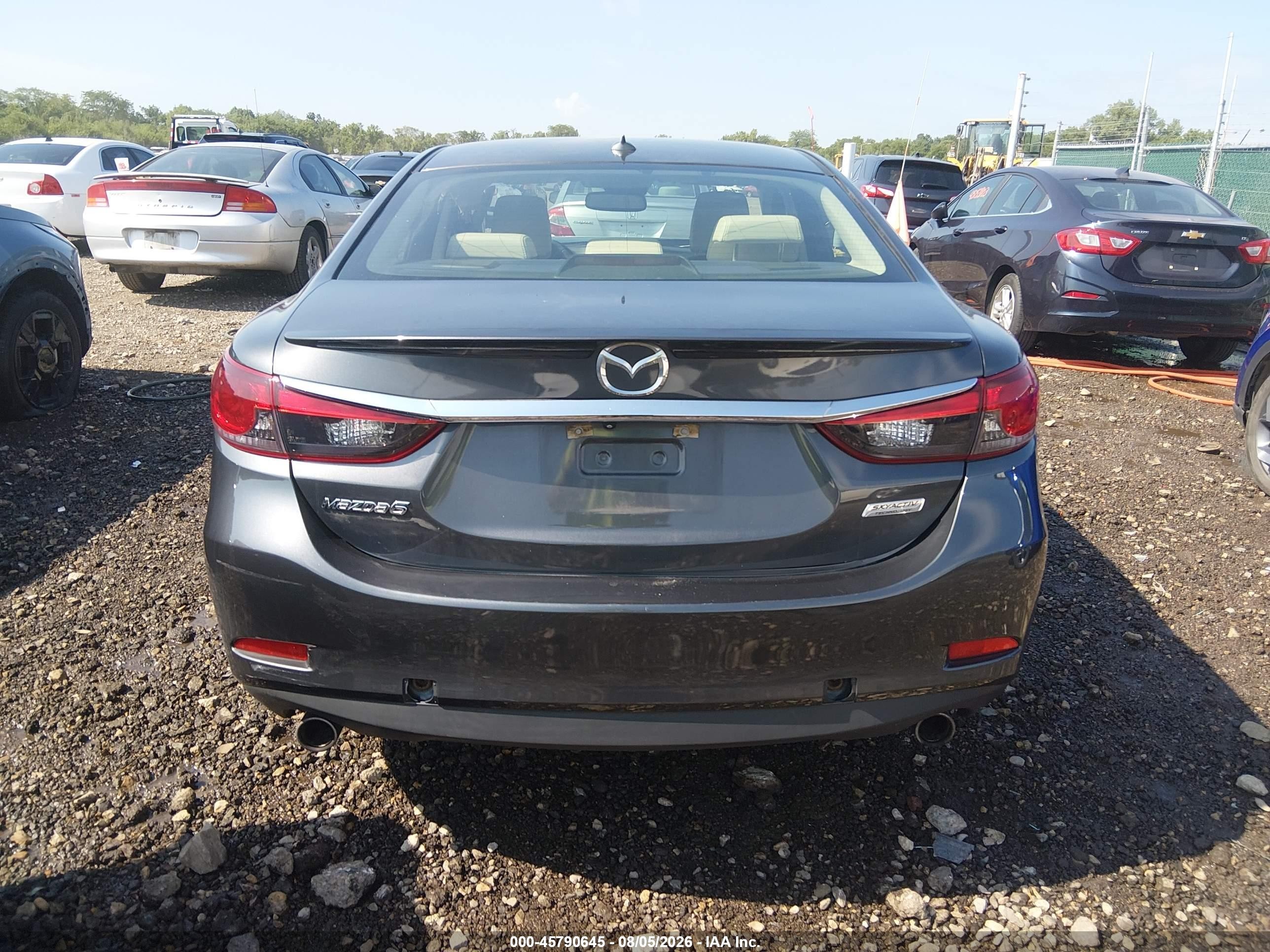 2015 Mazda Mazda6 I Grand Touring Gray vin: JM1GJ1W50F1185366
