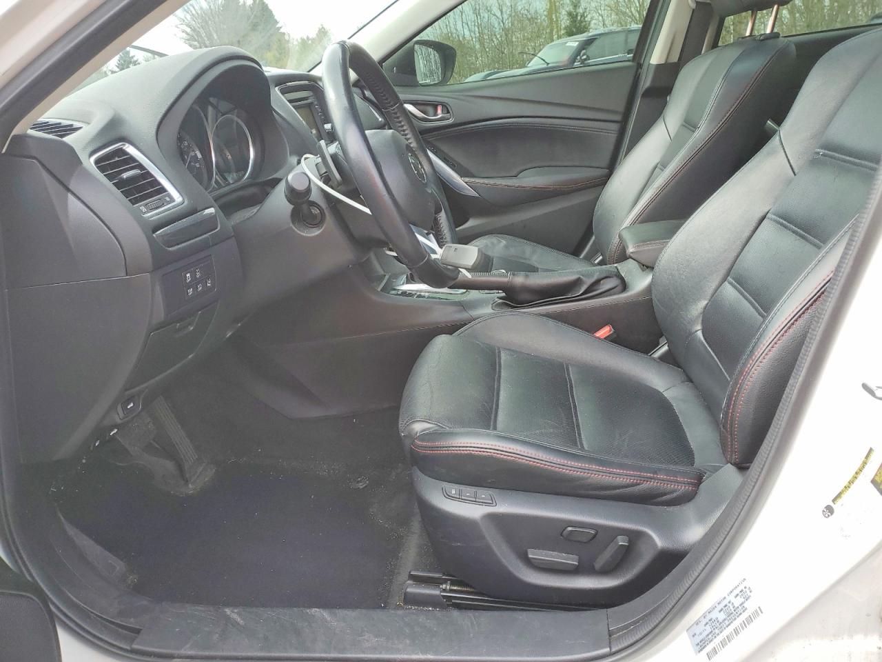 2015 Mazda 6 Grand Touring White vin: JM1GJ1W50F1216356