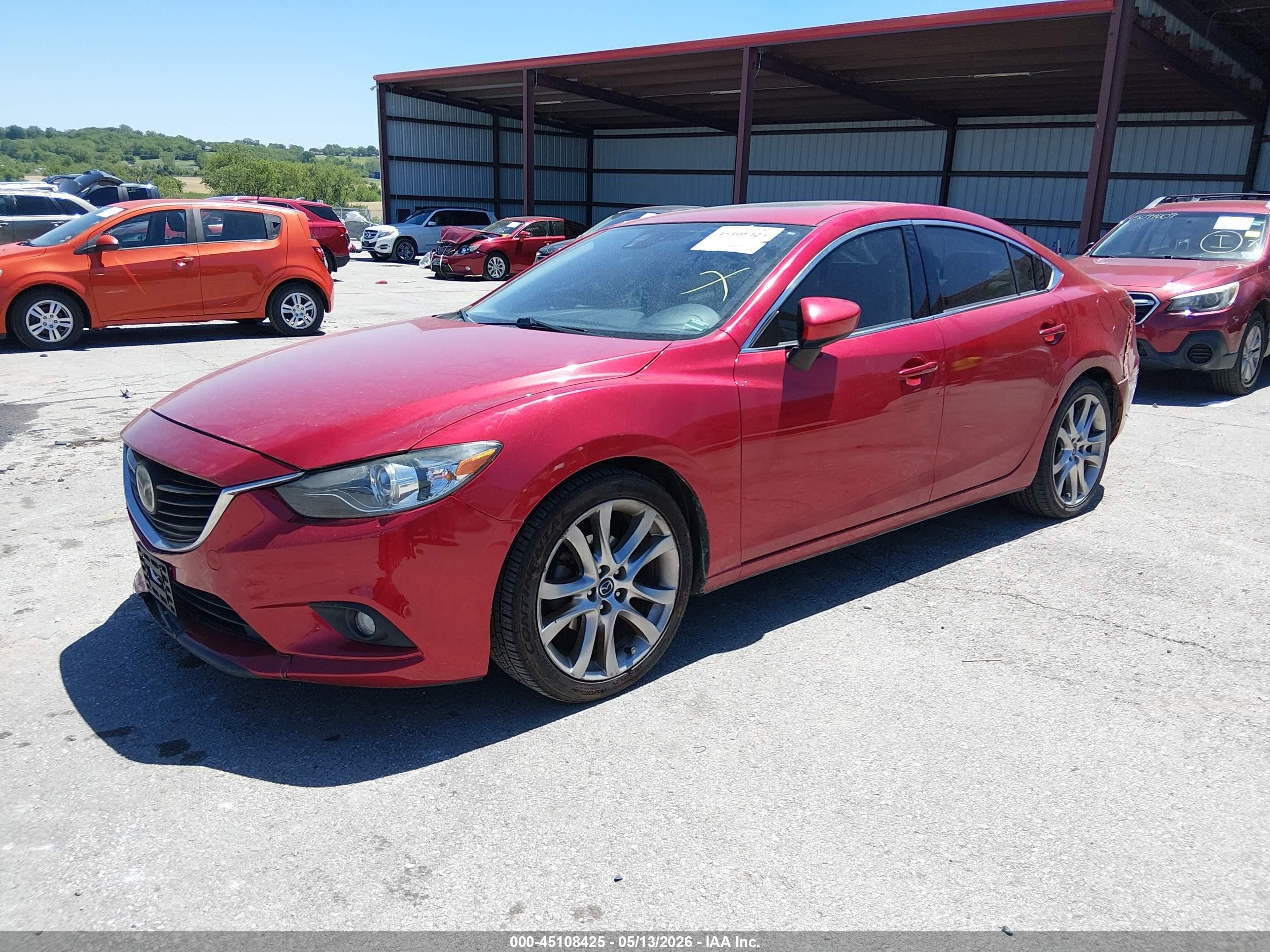 2014 Mazda Mazda6 I Grand Touring Red vin: JM1GJ1W51E1109928