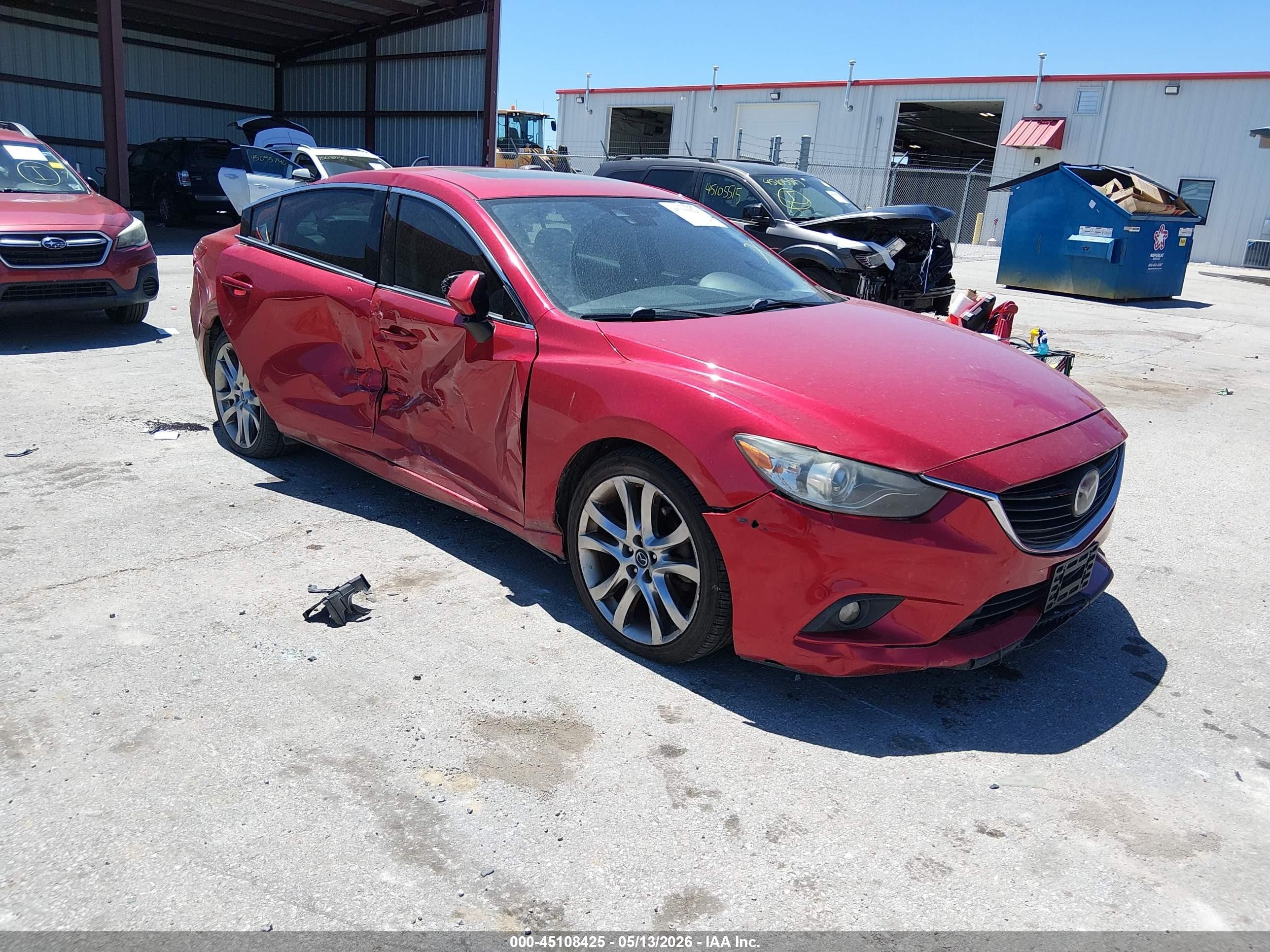 2014 Mazda Mazda6 I Grand Touring Red vin: JM1GJ1W51E1109928