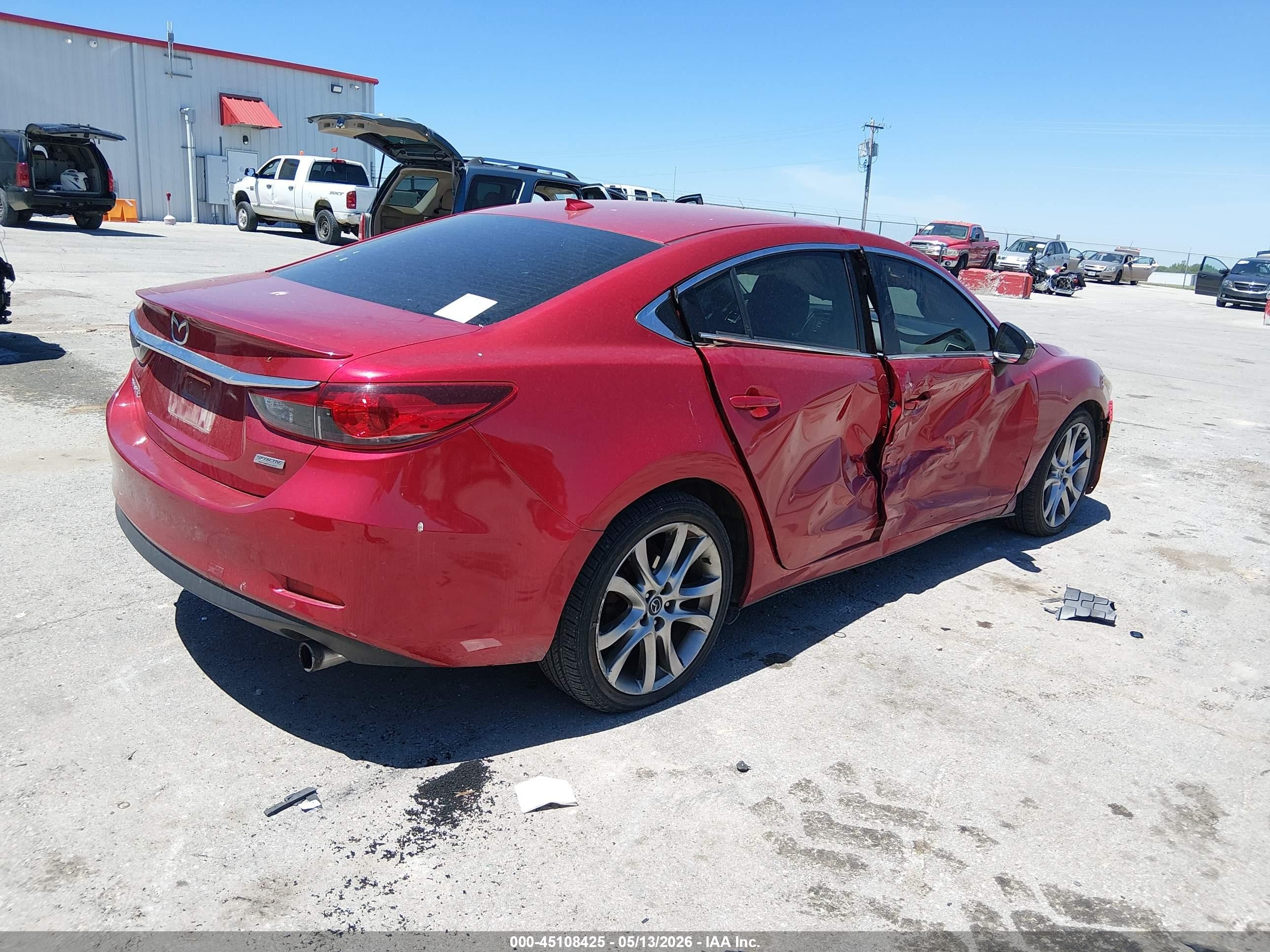 2014 Mazda Mazda6 I Grand Touring Red vin: JM1GJ1W51E1109928