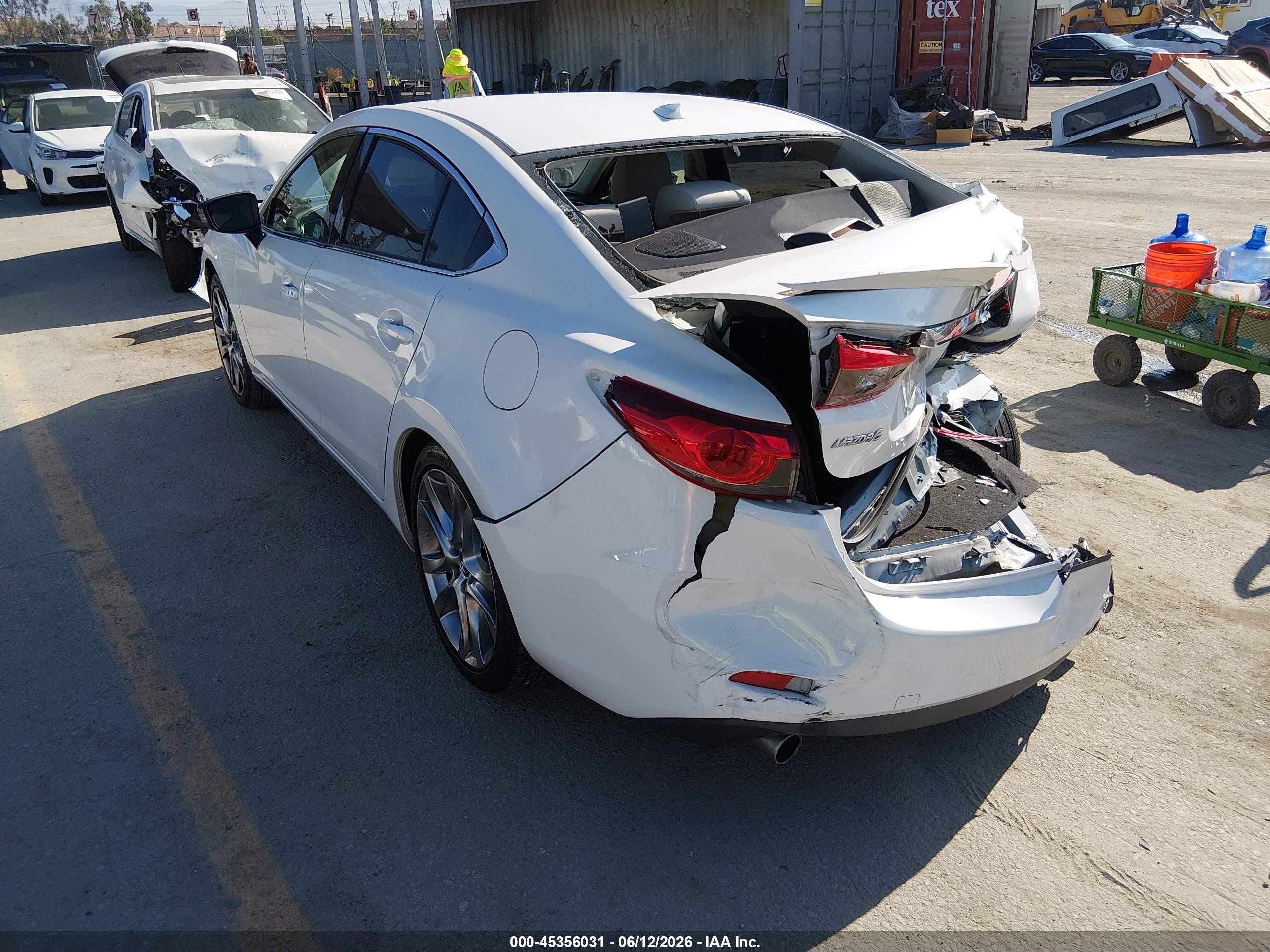 2015 Mazda Mazda6 I Grand Touring White vin: JM1GJ1W51F1203048