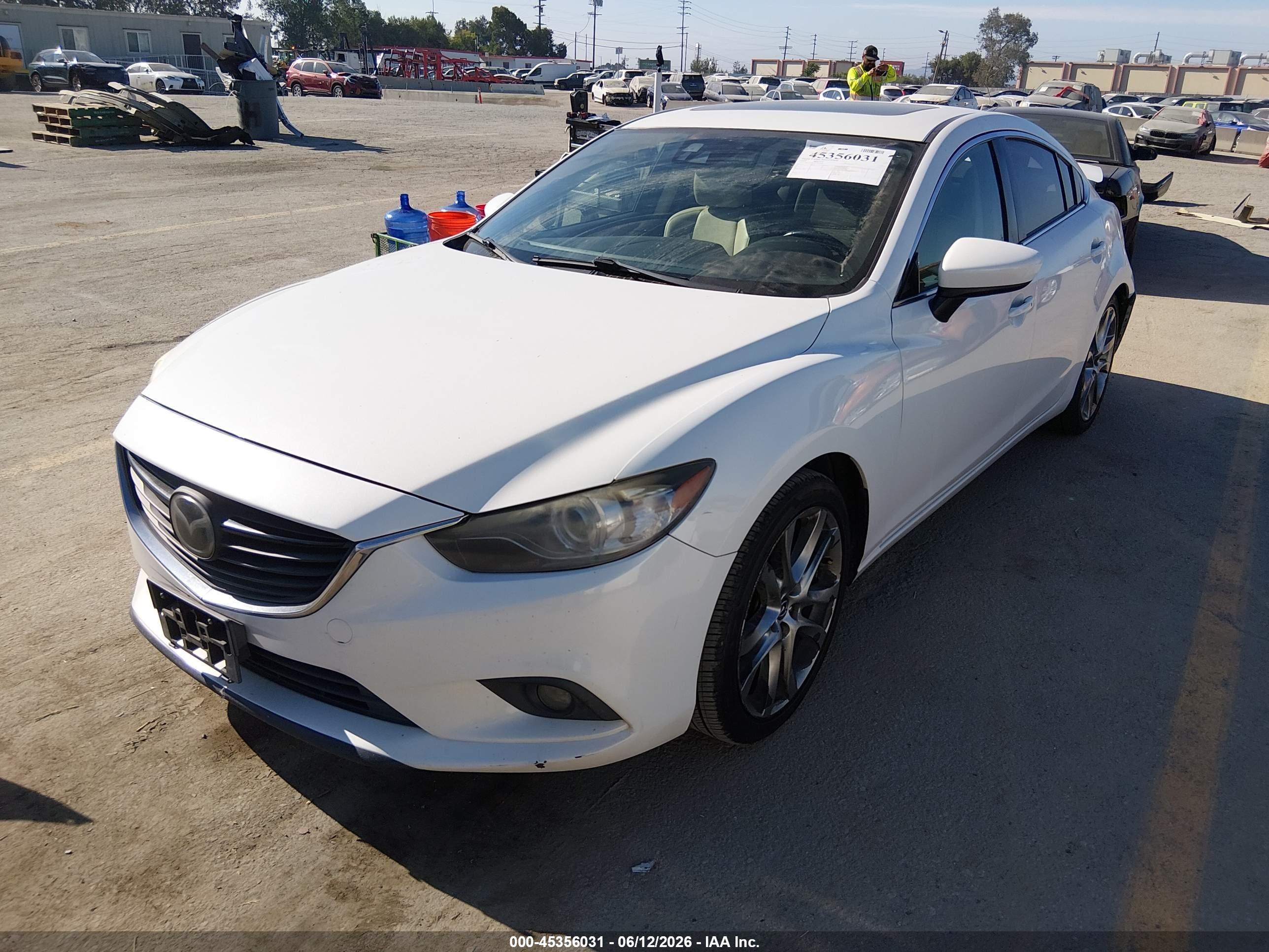 2015 Mazda Mazda6 I Grand Touring White vin: JM1GJ1W51F1203048
