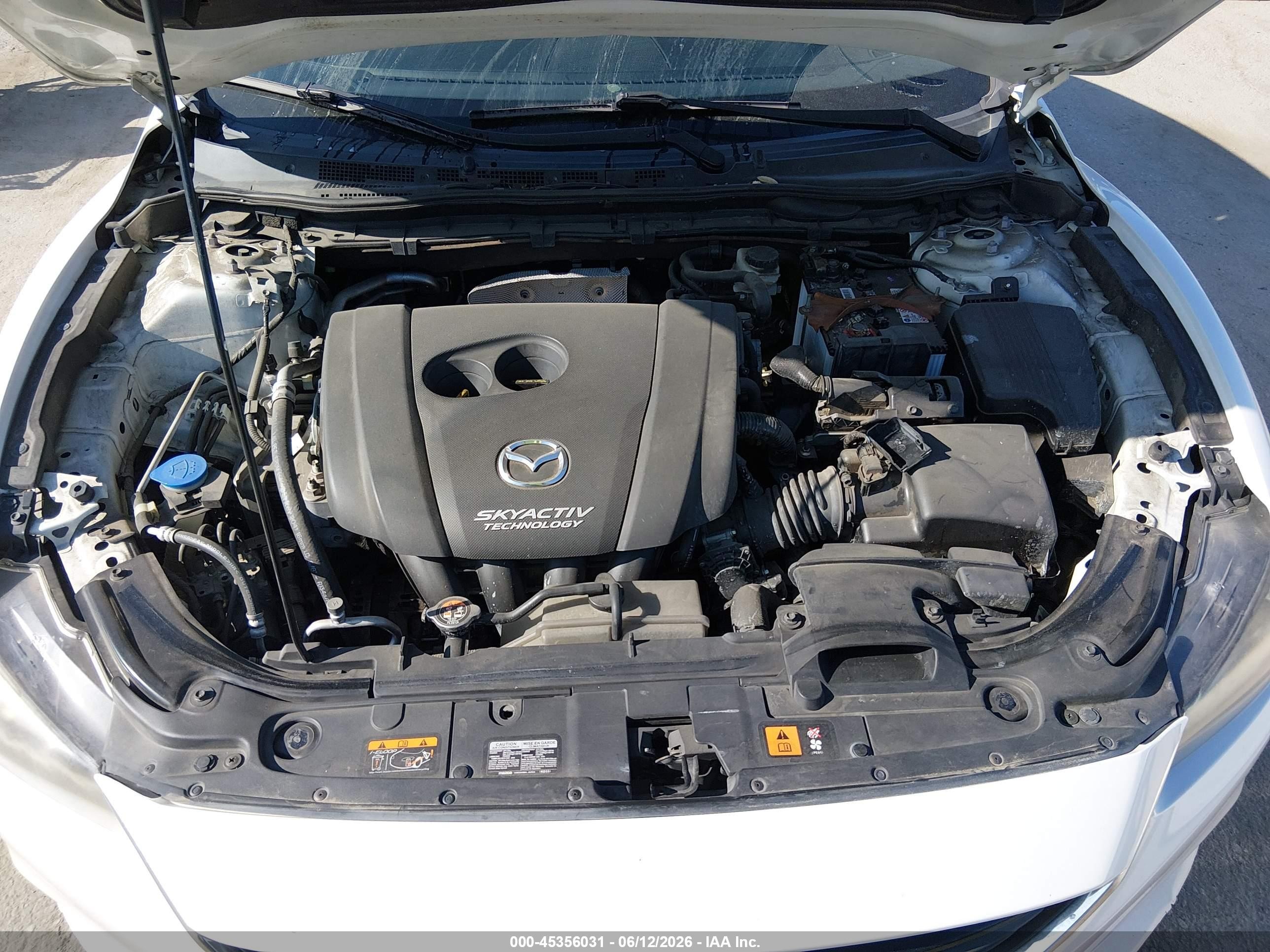 2015 Mazda Mazda6 I Grand Touring White vin: JM1GJ1W51F1203048