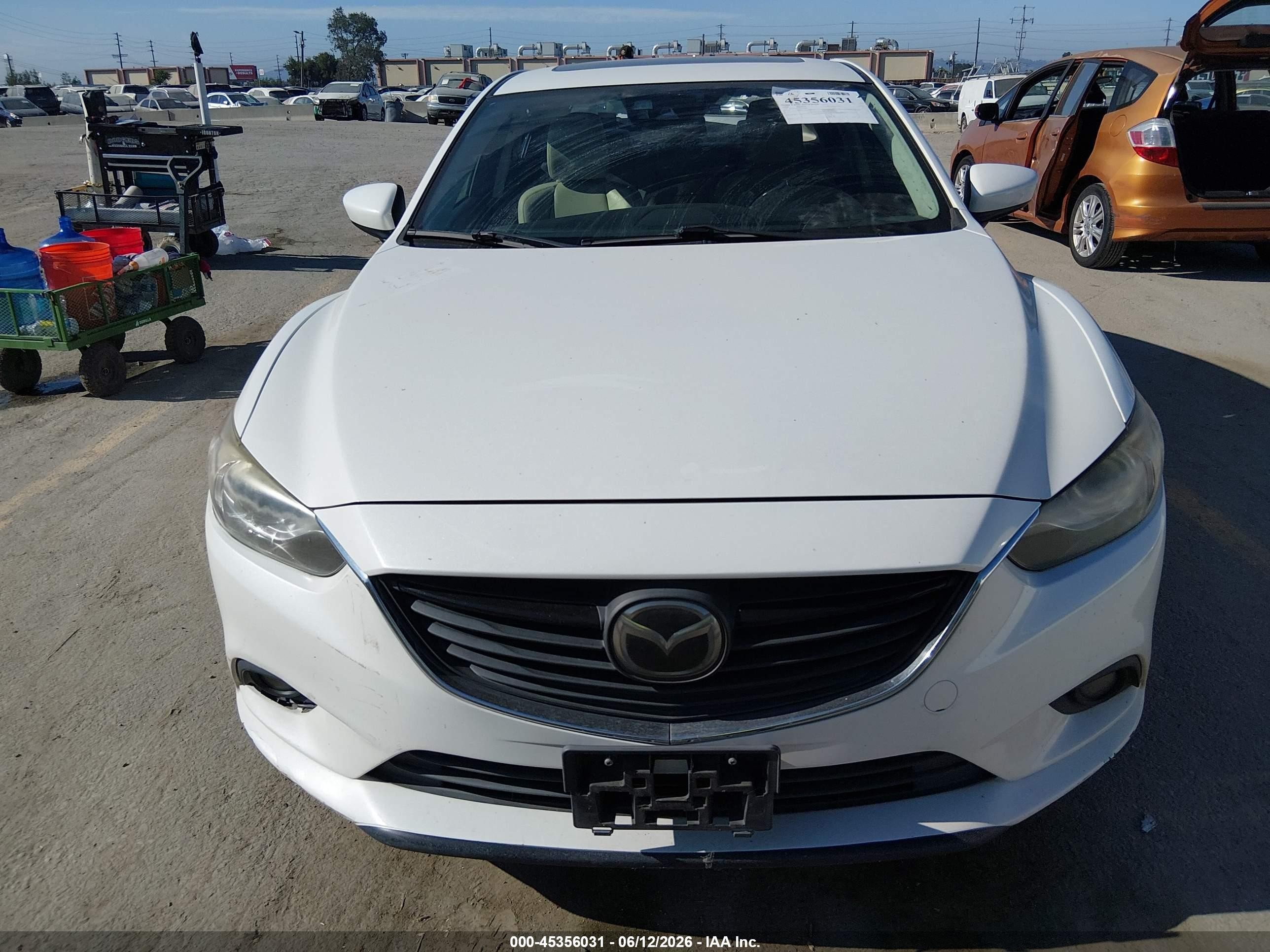 2015 Mazda Mazda6 I Grand Touring White vin: JM1GJ1W51F1203048