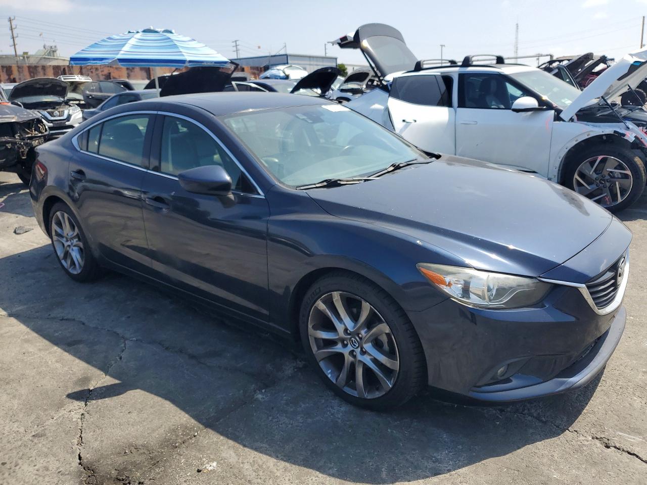 2015 Mazda 6 Grand Touring Blue vin: JM1GJ1W51F1214325
