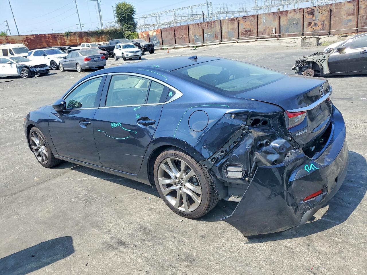 2015 Mazda 6 Grand Touring Blue vin: JM1GJ1W51F1214325