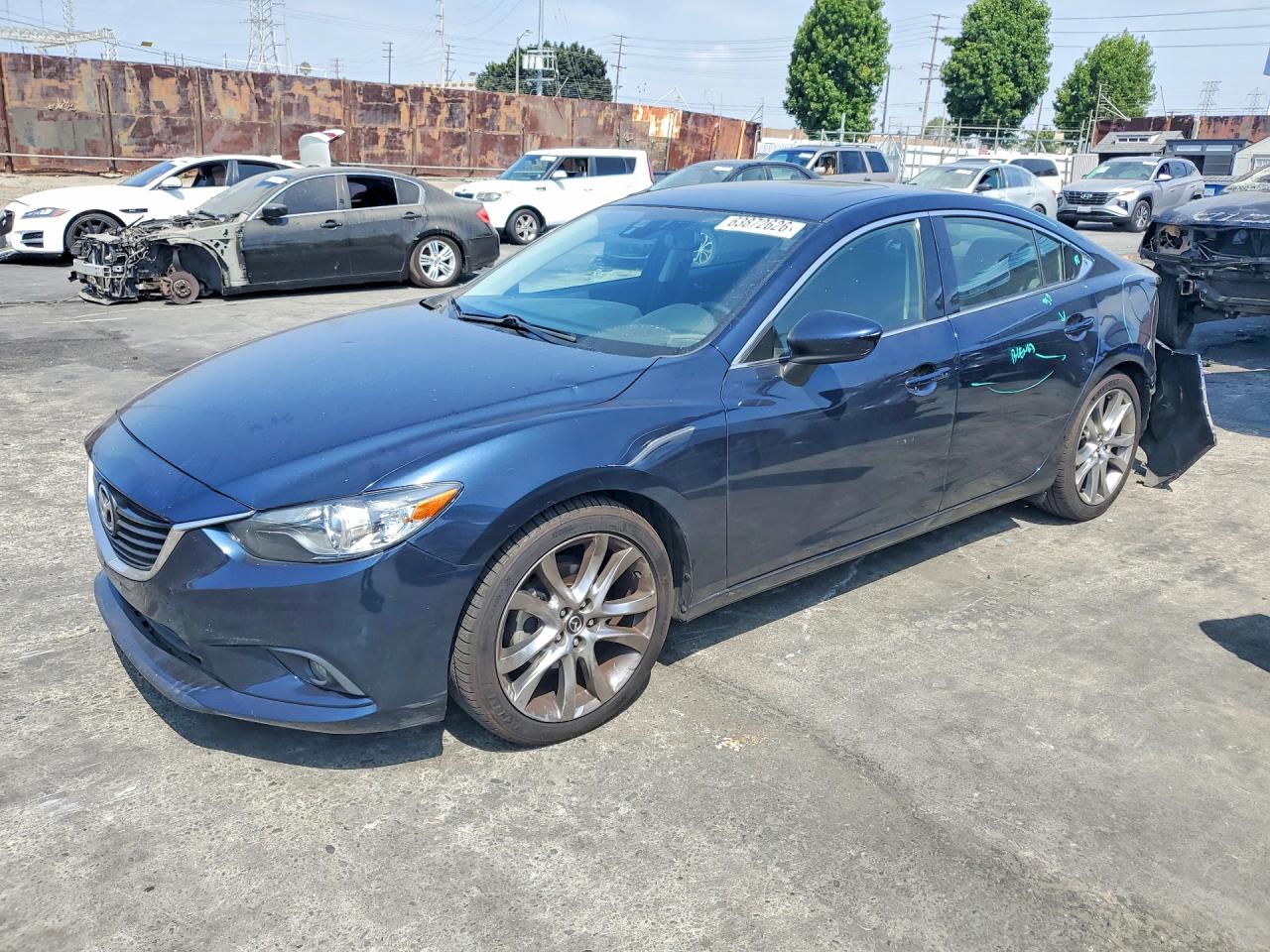 2015 Mazda 6 Grand Touring Blue vin: JM1GJ1W51F1214325