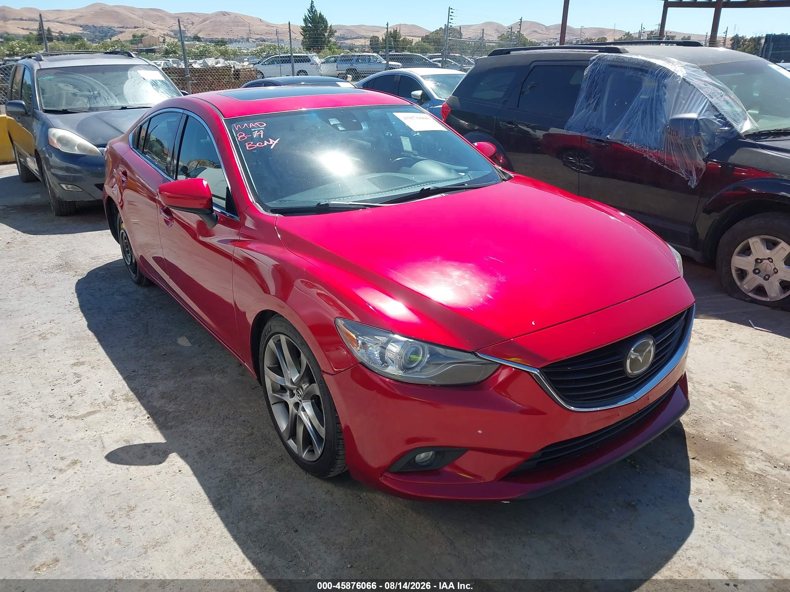 2014 Mazda Mazda6 I Grand Touring Красный vin: JM1GJ1W52E1107492