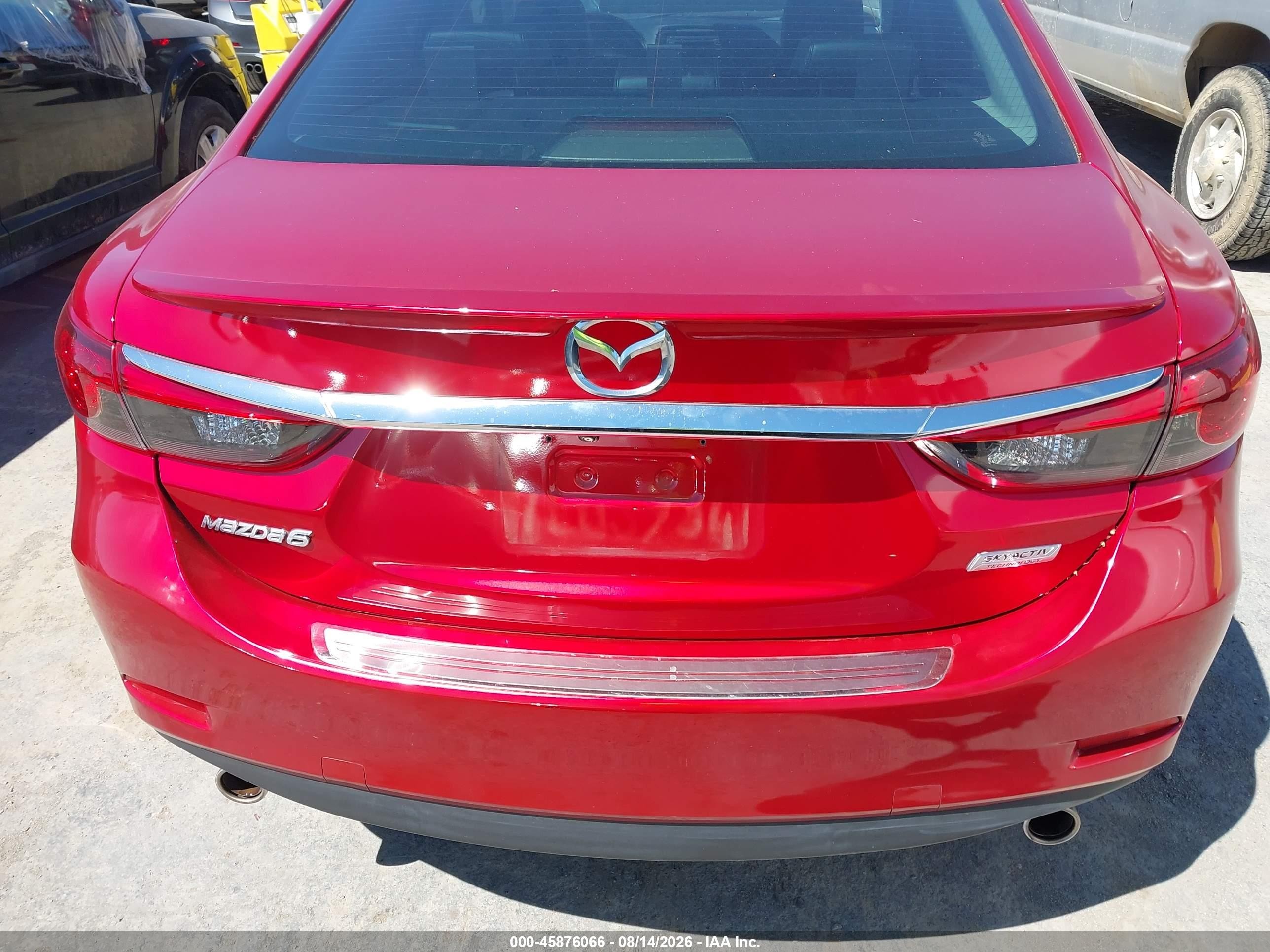 2014 Mazda Mazda6 I Grand Touring Красный vin: JM1GJ1W52E1107492