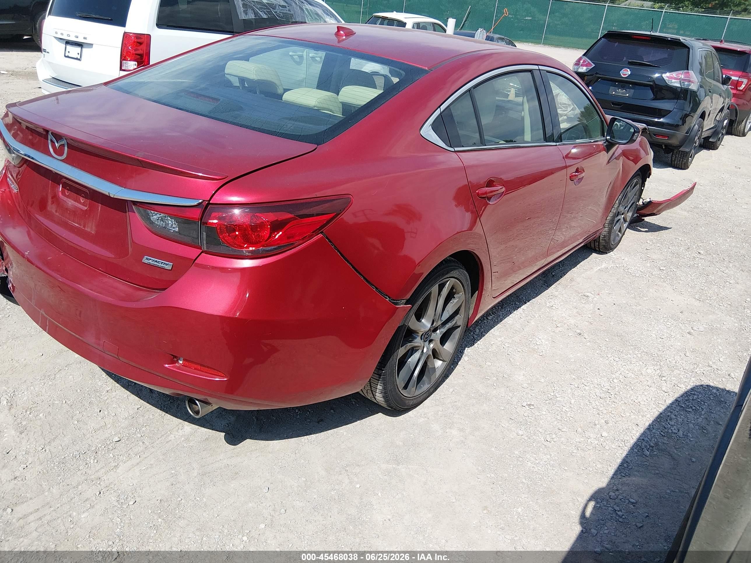 2015 Mazda Mazda6 I Grand Touring Красный vin: JM1GJ1W52F1204760