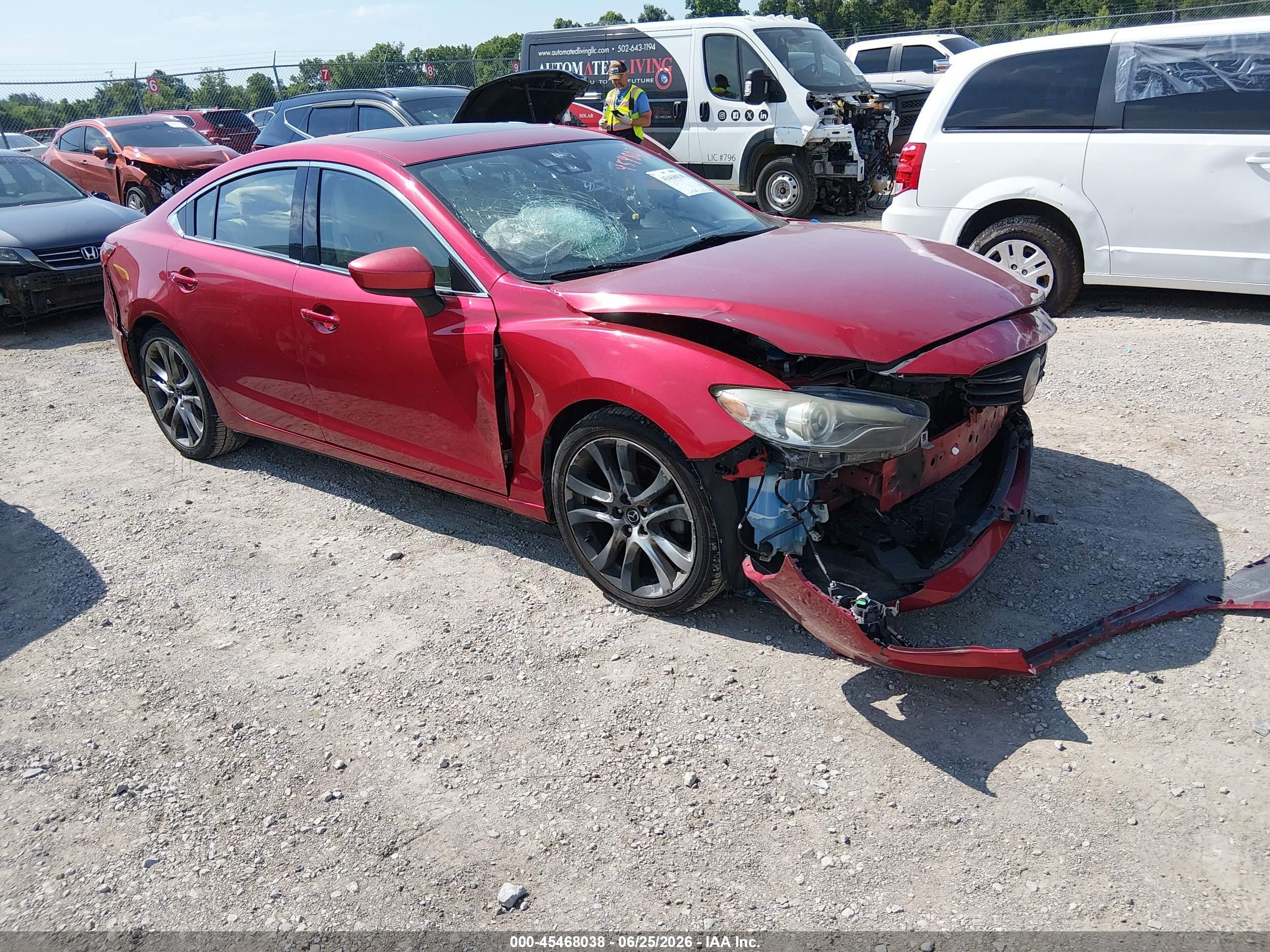 2015 Mazda Mazda6 I Grand Touring Red vin: JM1GJ1W52F1204760
