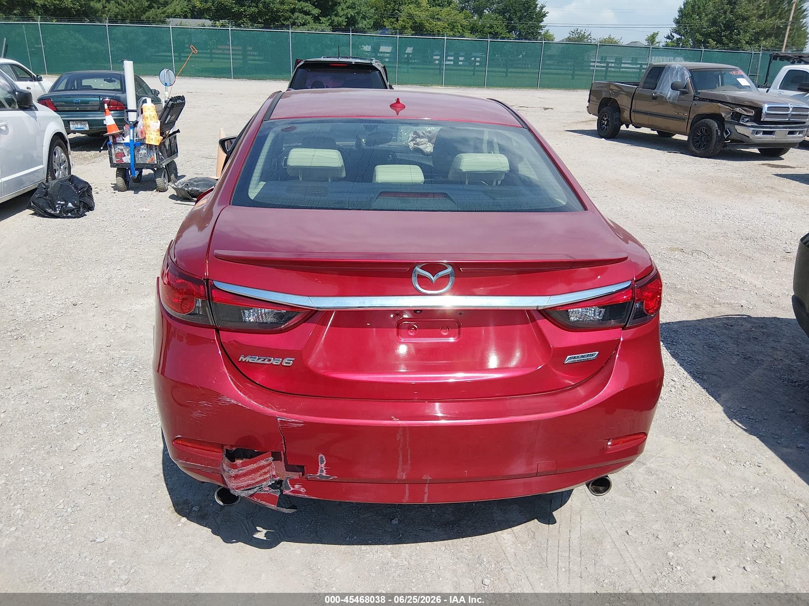 2015 Mazda Mazda6 I Grand Touring Красный vin: JM1GJ1W52F1204760