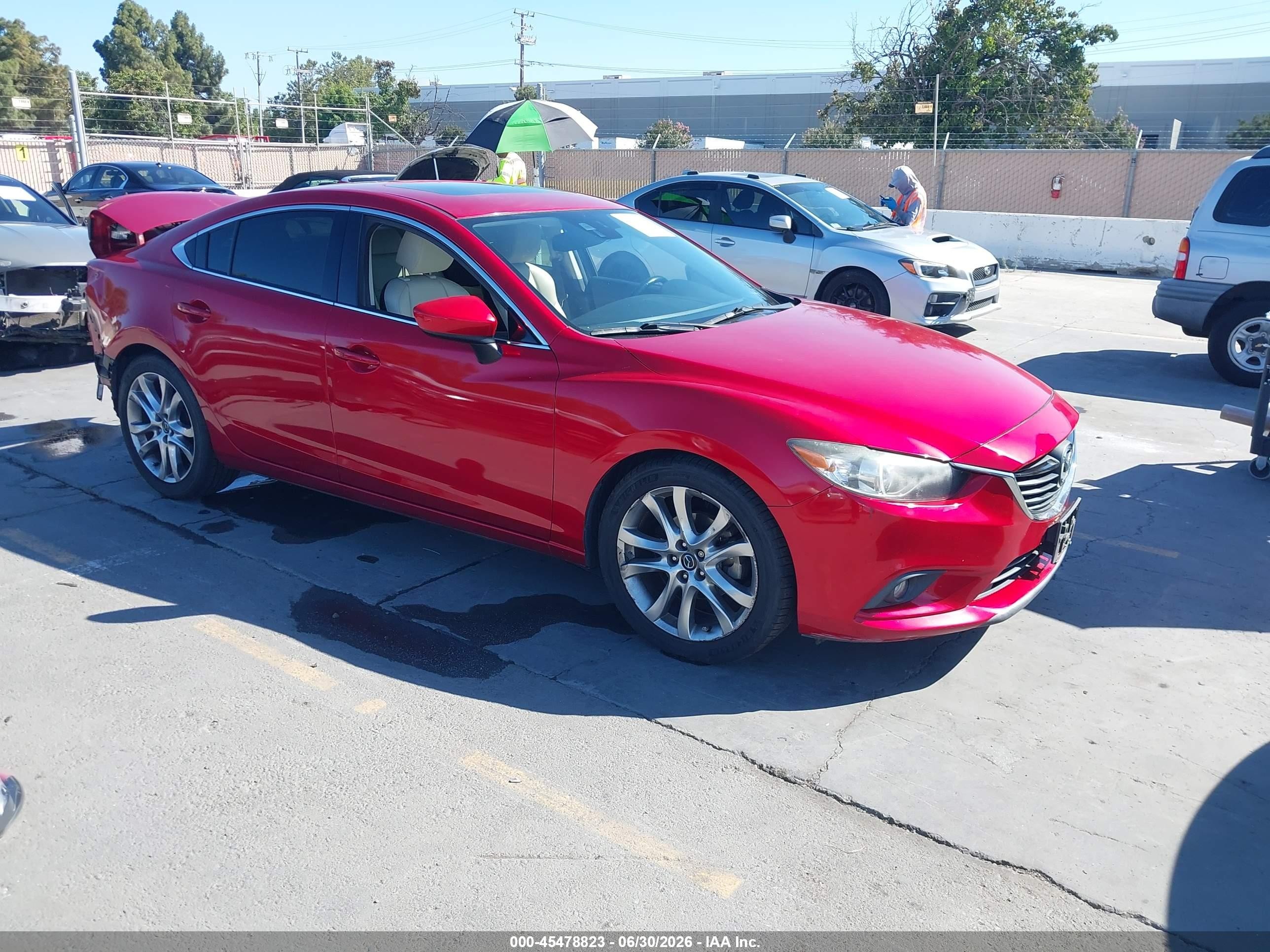 2014 Mazda Mazda6 I Grand Touring Red vin: JM1GJ1W53E1113673