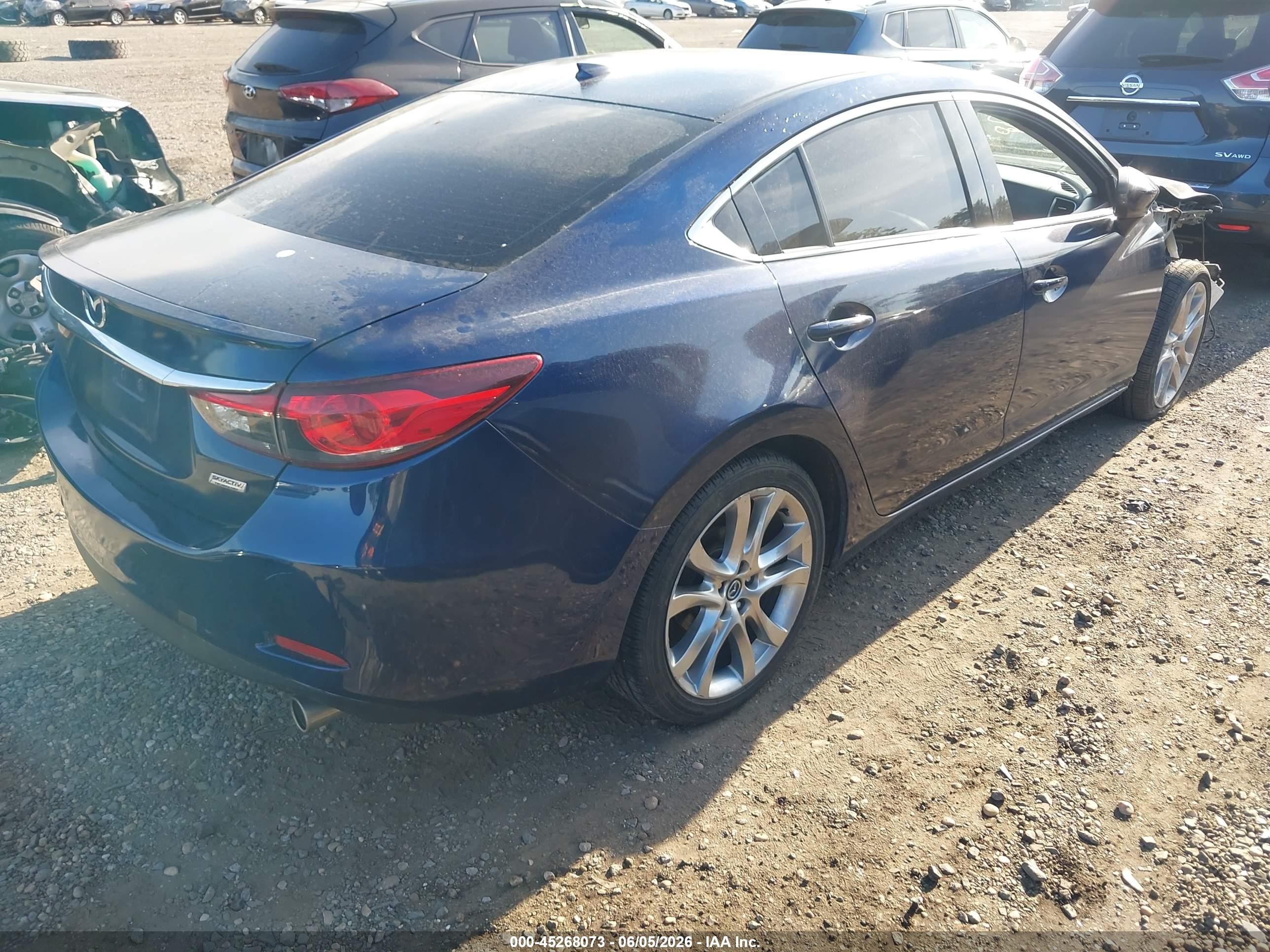 2015 Mazda Mazda6 I Grand Touring Blue vin: JM1GJ1W53F1188309