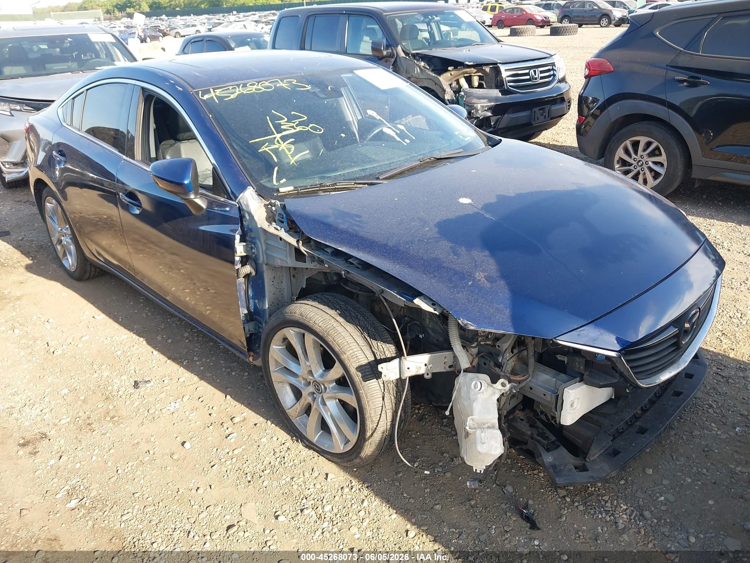 2015 Mazda Mazda6 I Grand Touring Blue vin: JM1GJ1W53F1188309