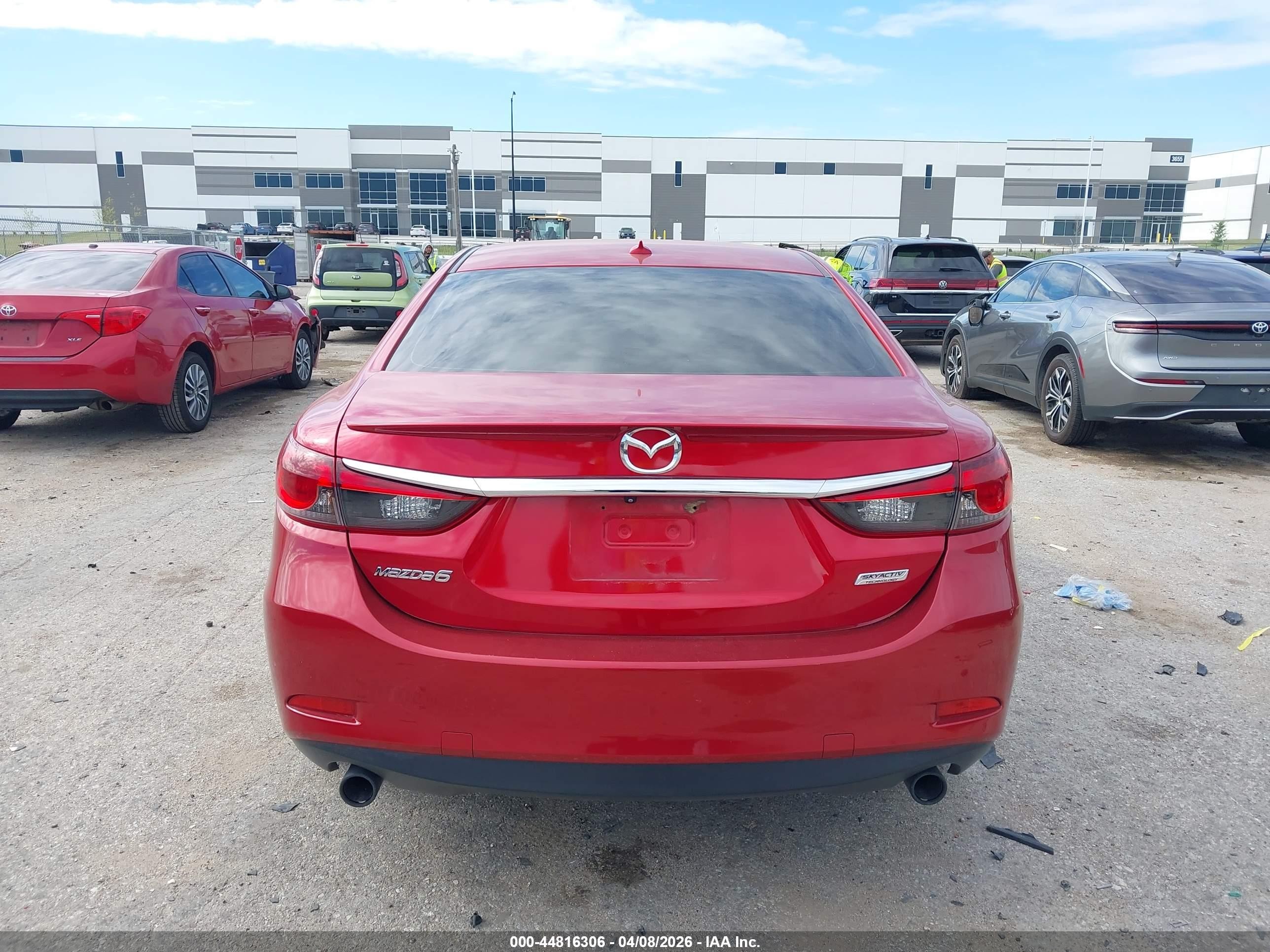 2015 Mazda Mazda6 I Grand Touring Red vin: JM1GJ1W54F1196709