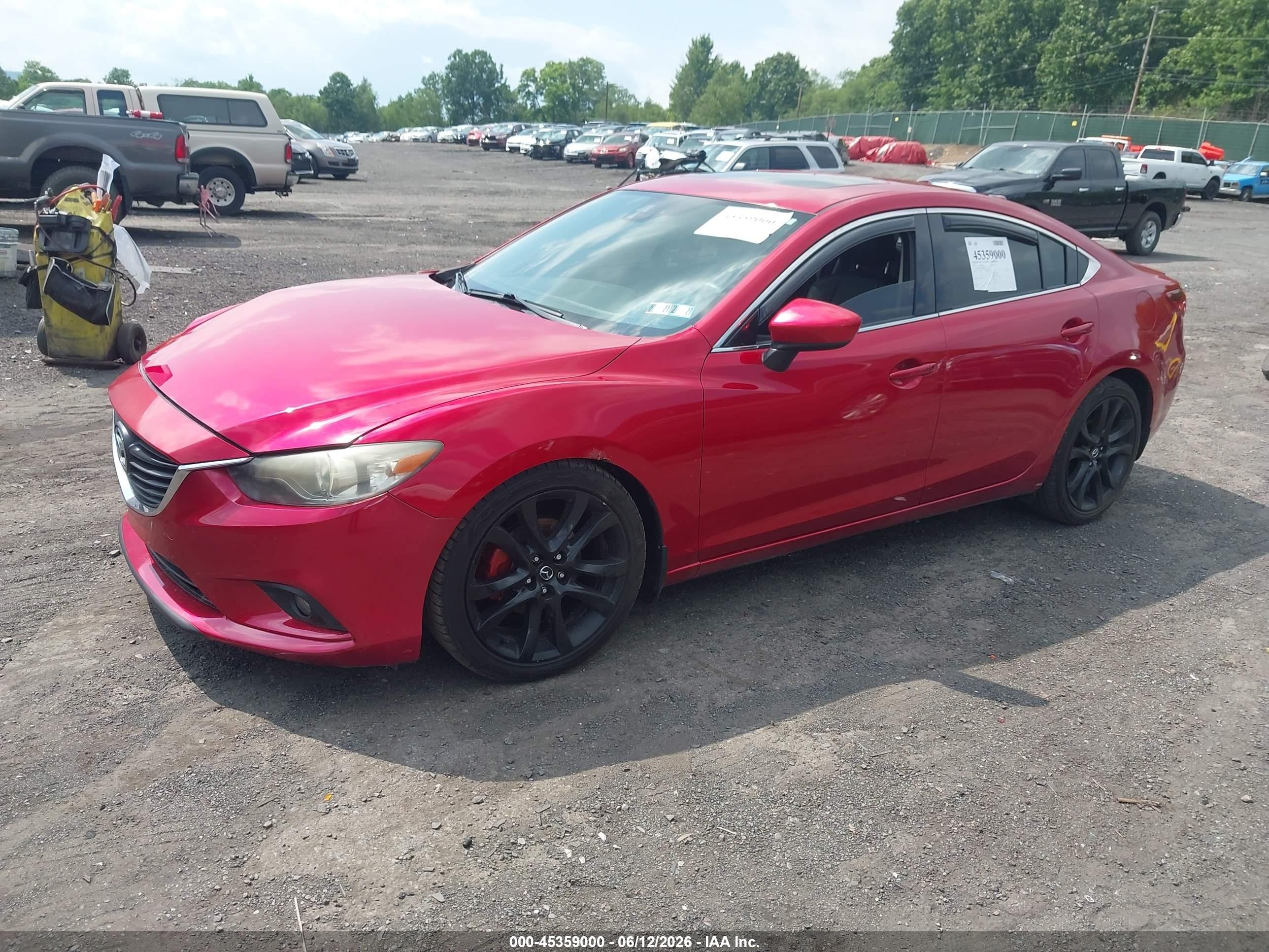 2014 Mazda Mazda6 I Grand Touring Red vin: JM1GJ1W55E1109074