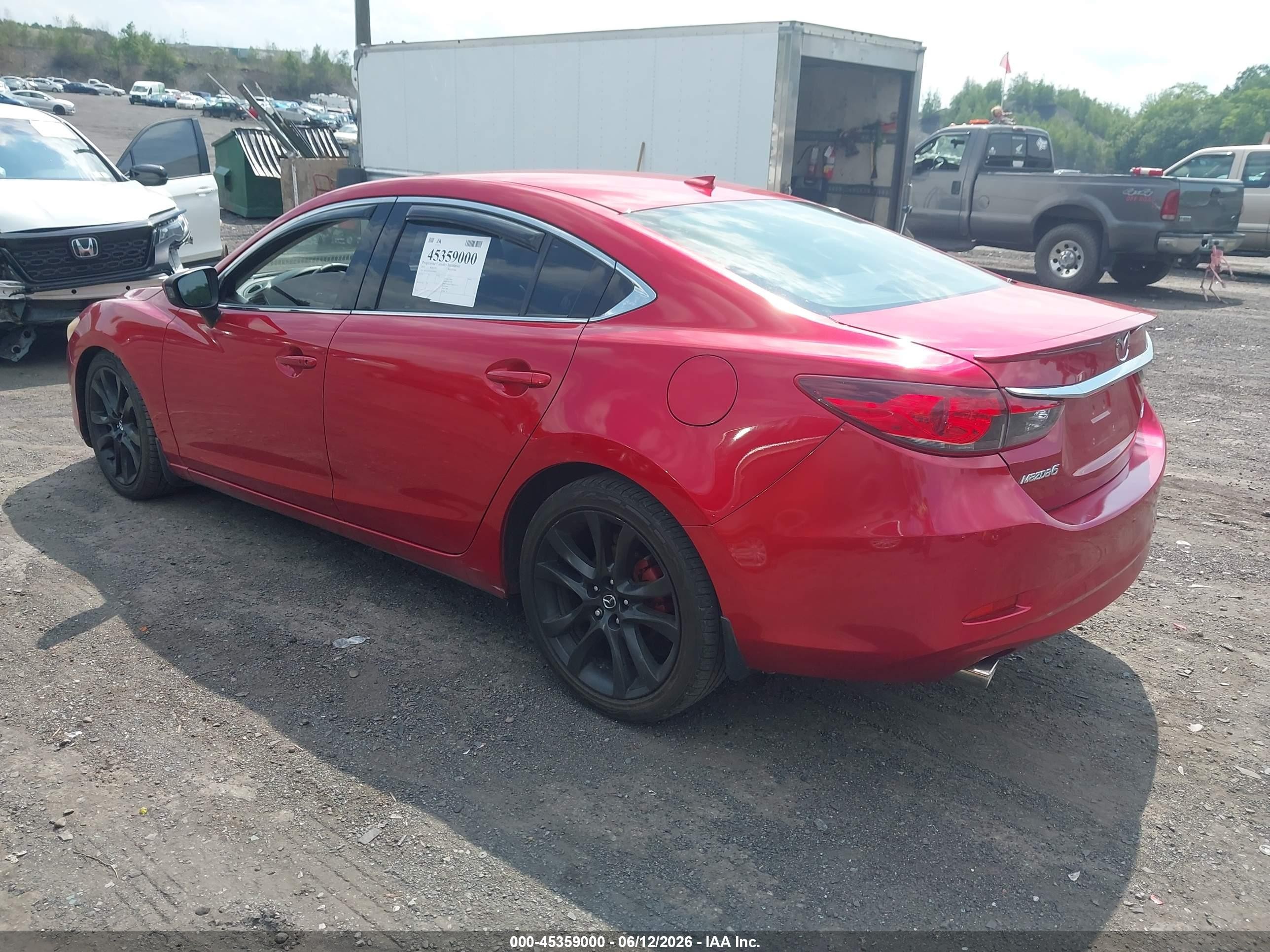 2014 Mazda Mazda6 I Grand Touring Red vin: JM1GJ1W55E1109074
