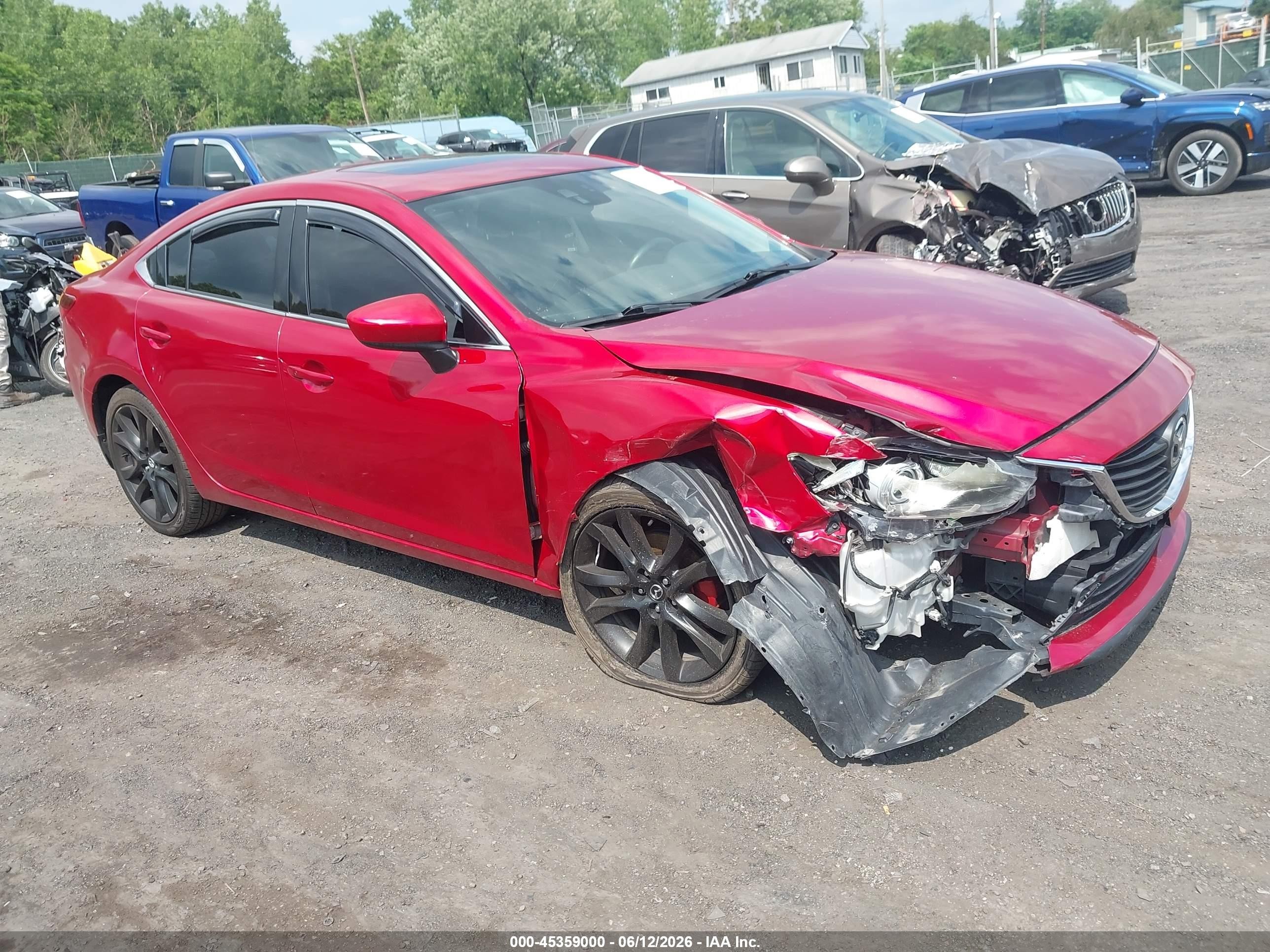 2014 Mazda Mazda6 I Grand Touring Red vin: JM1GJ1W55E1109074