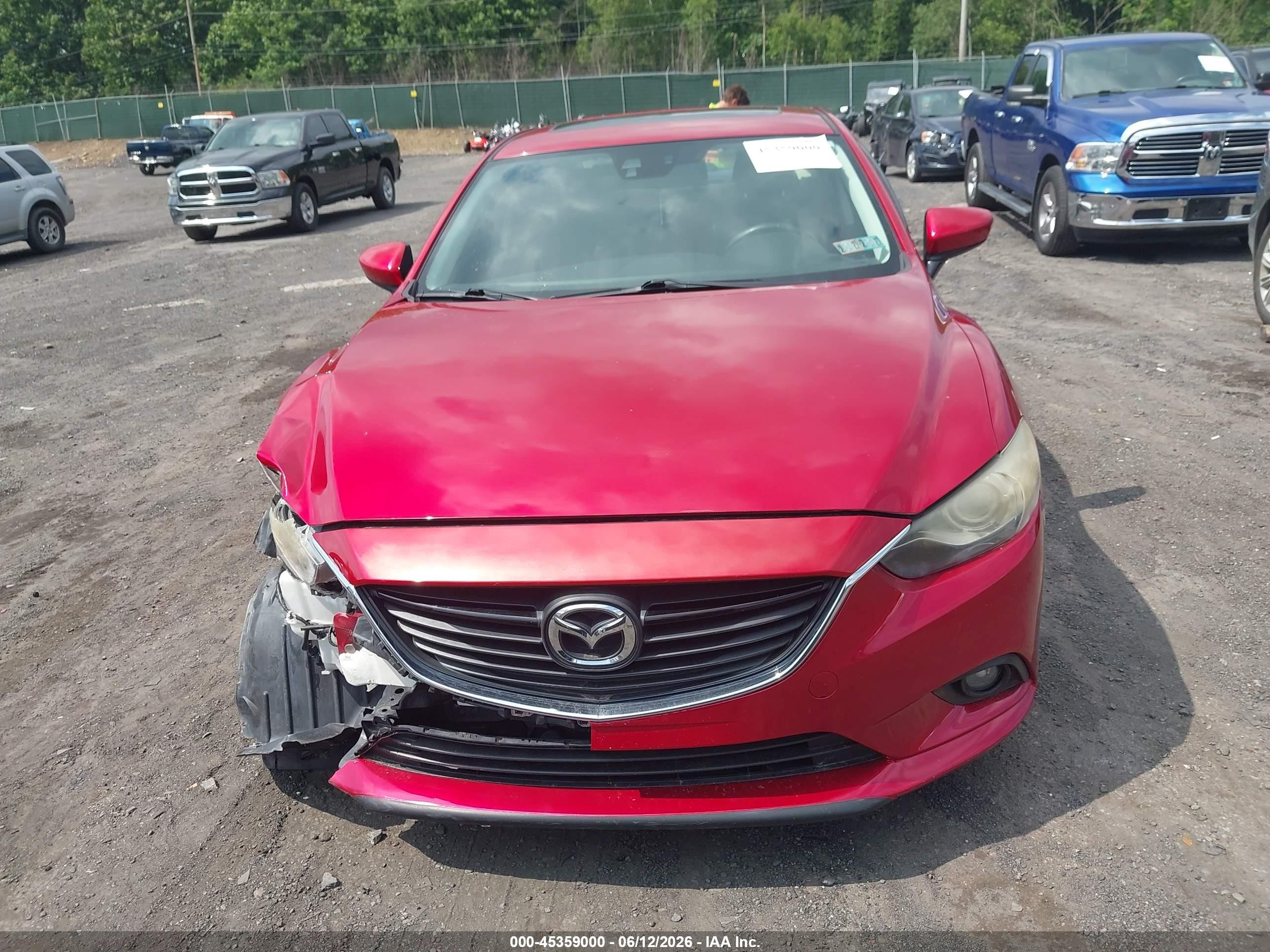 2014 Mazda Mazda6 I Grand Touring Red vin: JM1GJ1W55E1109074