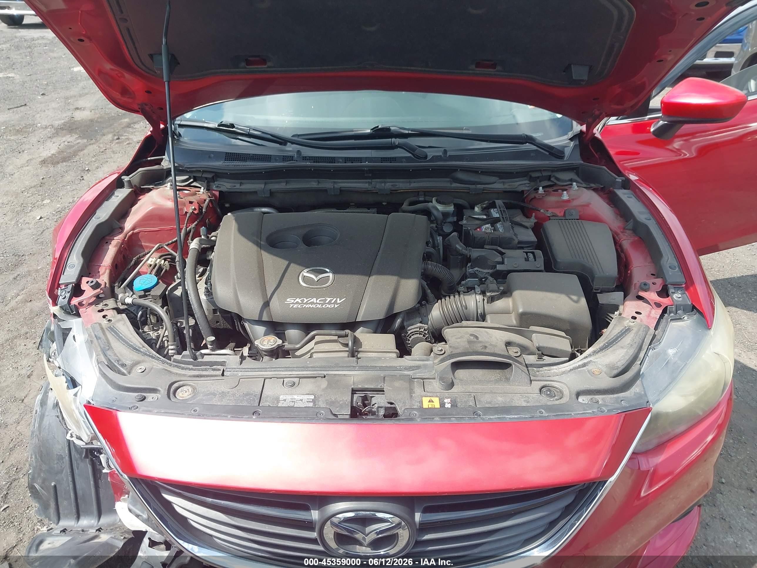 2014 Mazda Mazda6 I Grand Touring Red vin: JM1GJ1W55E1109074