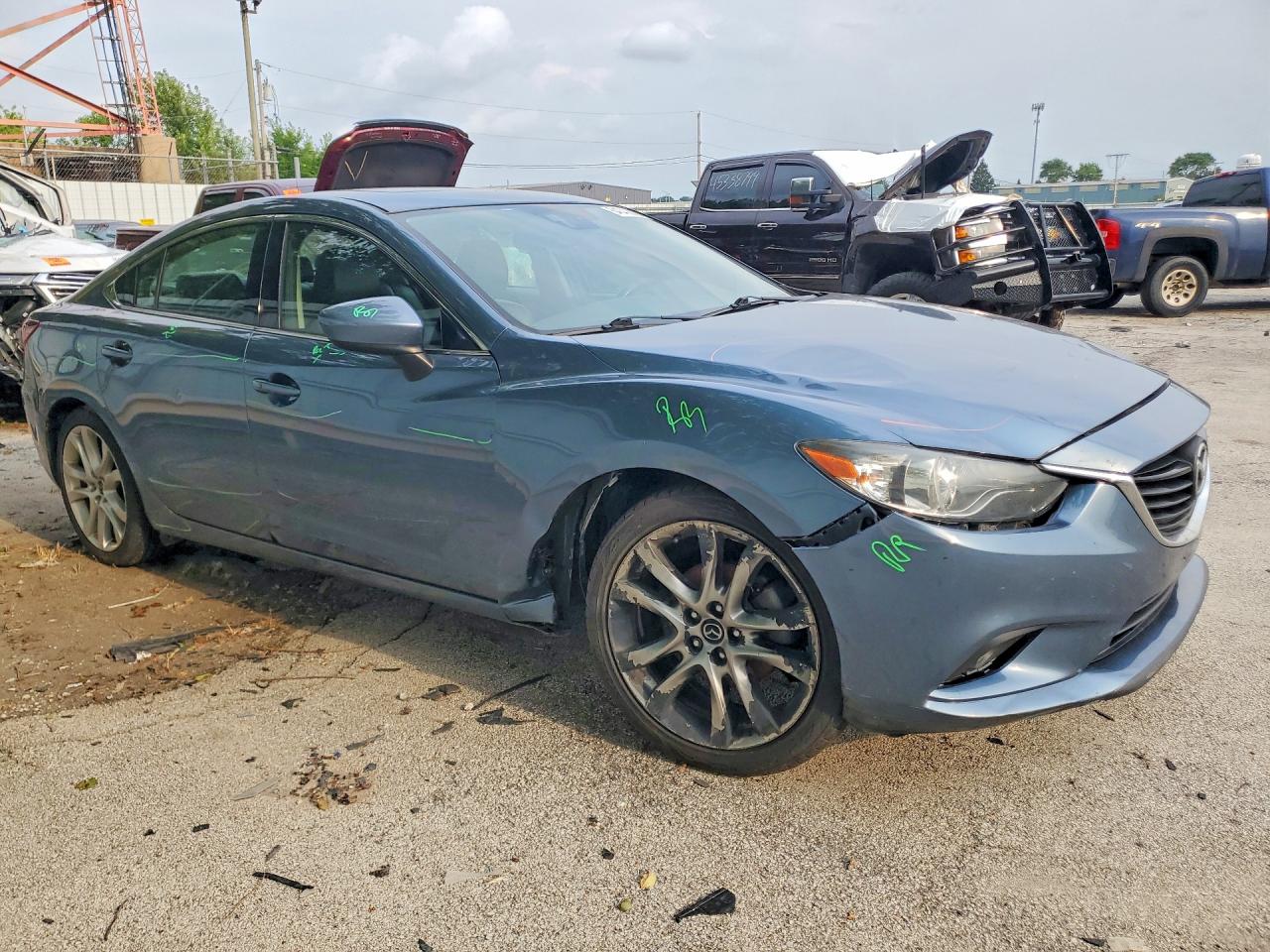 2014 Mazda 6 Grand Touring Blue vin: JM1GJ1W55E1111360