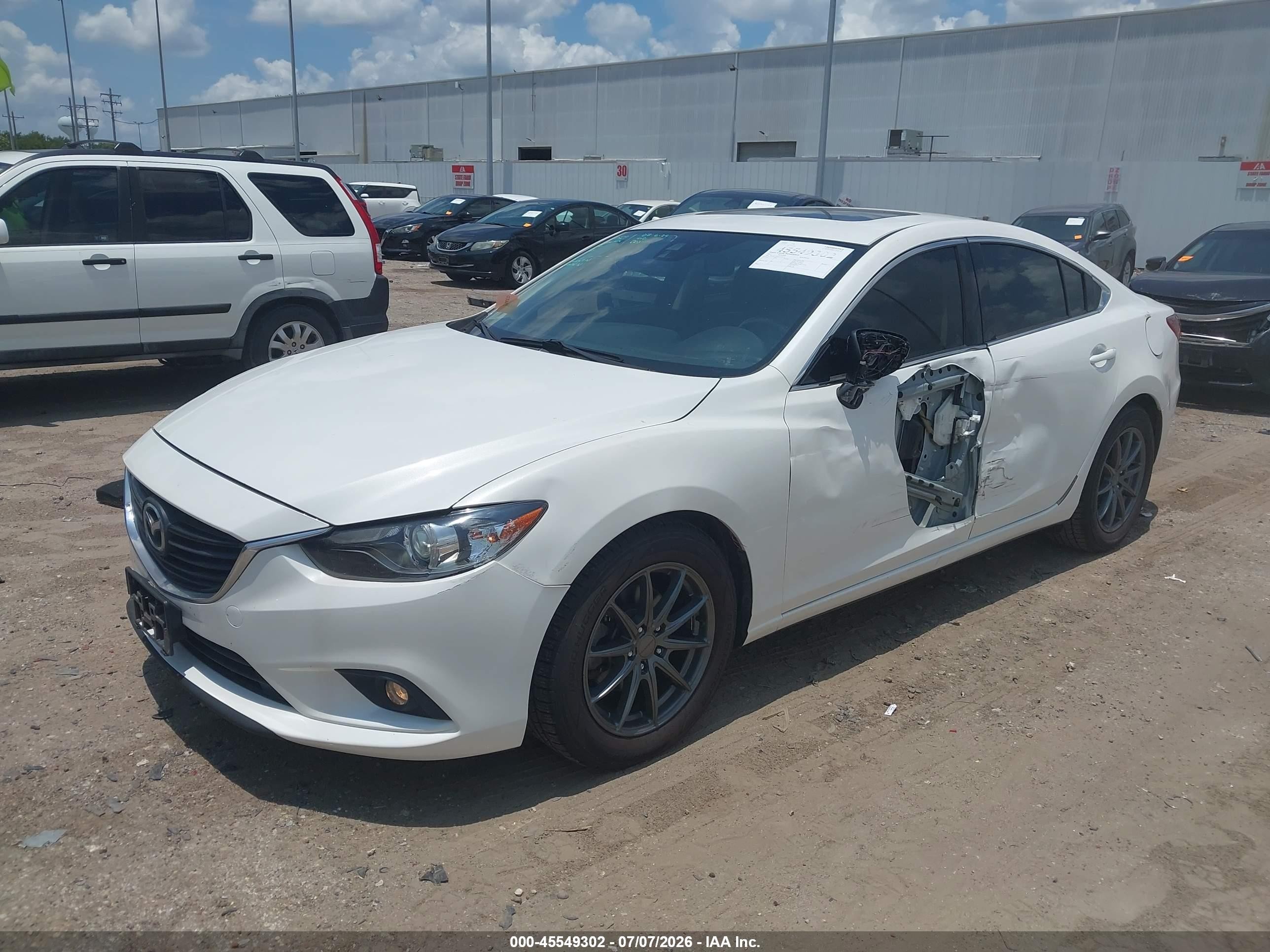 2015 Mazda Mazda6 I Grand Touring White vin: JM1GJ1W55F1179613