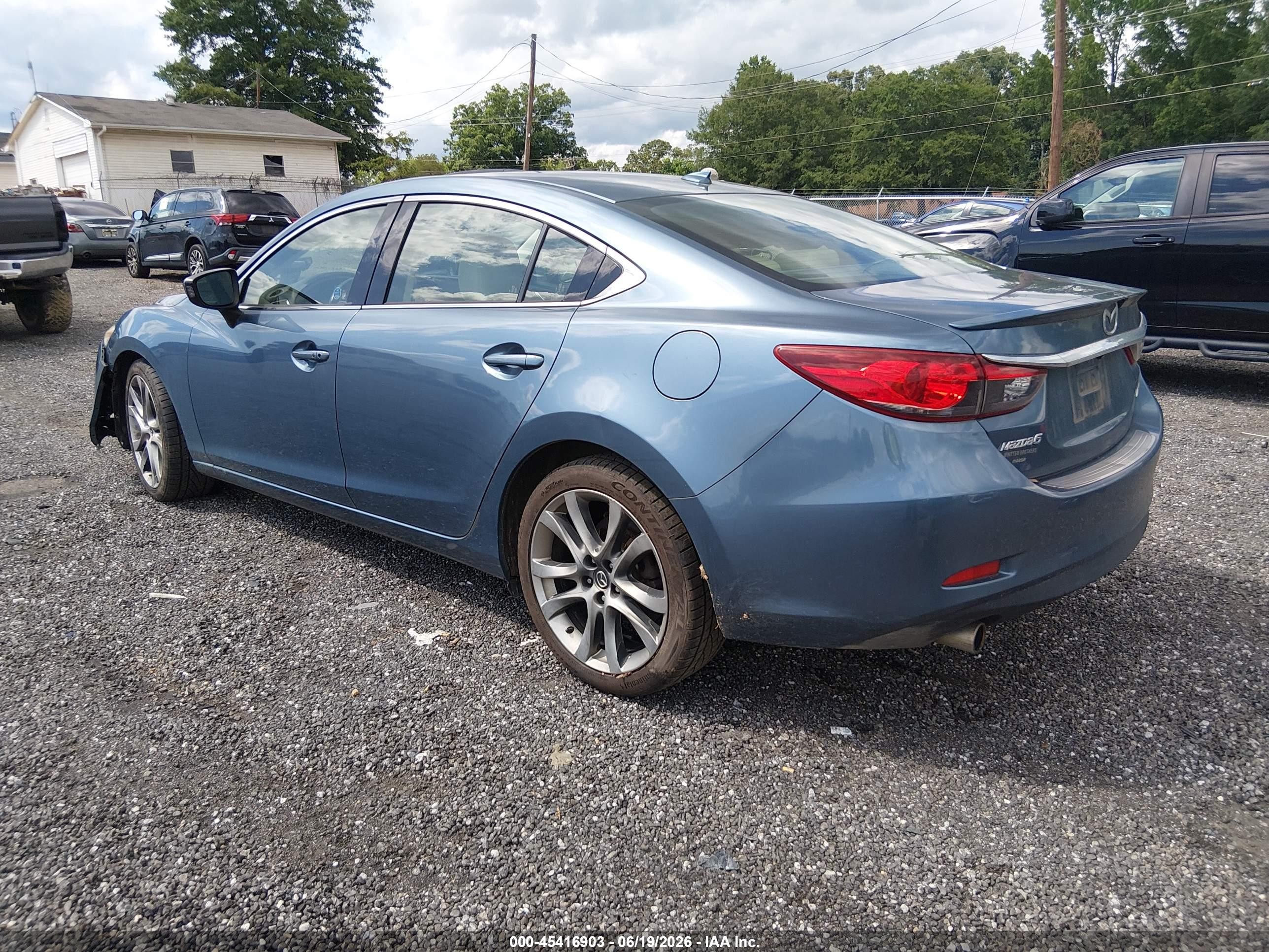 2015 Mazda Mazda6 I Grand Touring Blue vin: JM1GJ1W55F1191437